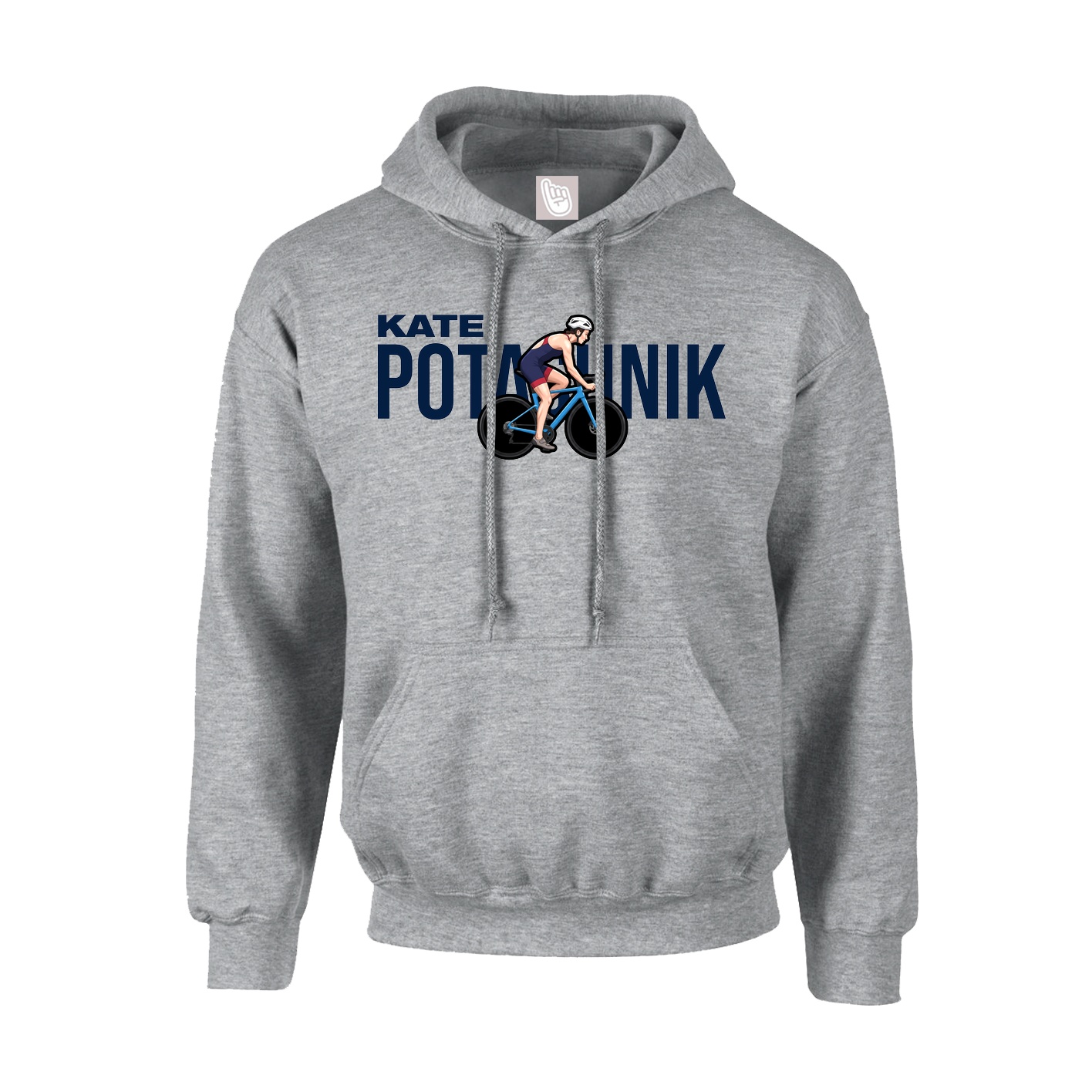 Youth Hoodie — Player Name in Grey