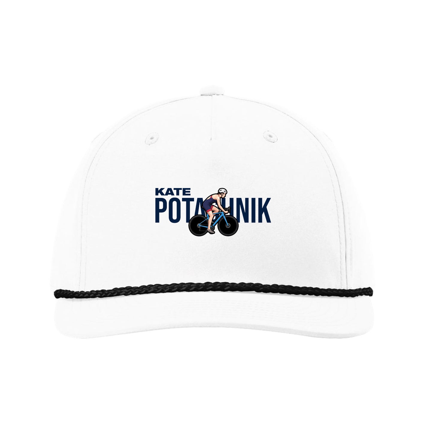 Five-Panel Classic Rope Cap — Player Name in White