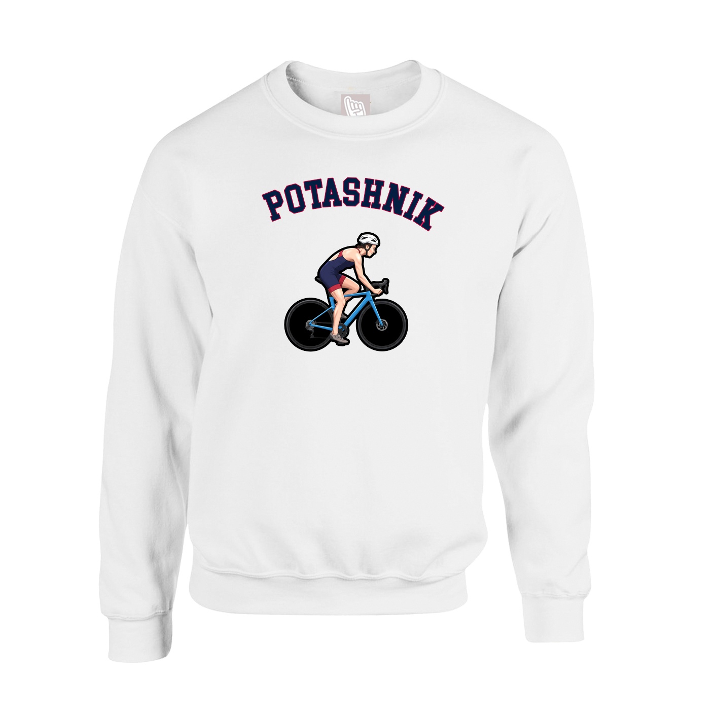 Fleece Crew — Shirsey Arch in White