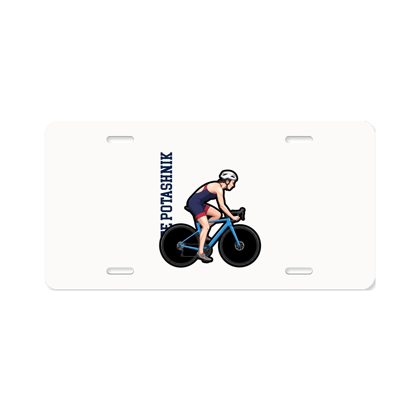 License Plate — Name Vertical in Classic
