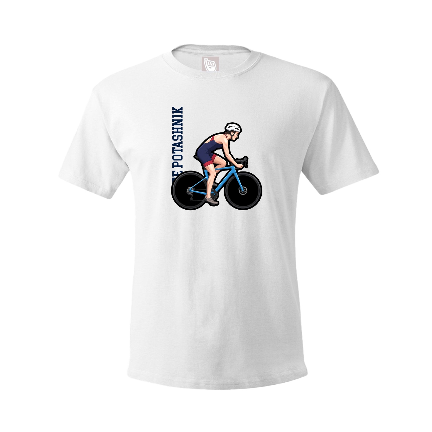 Youth Tee — Name Vertical in White