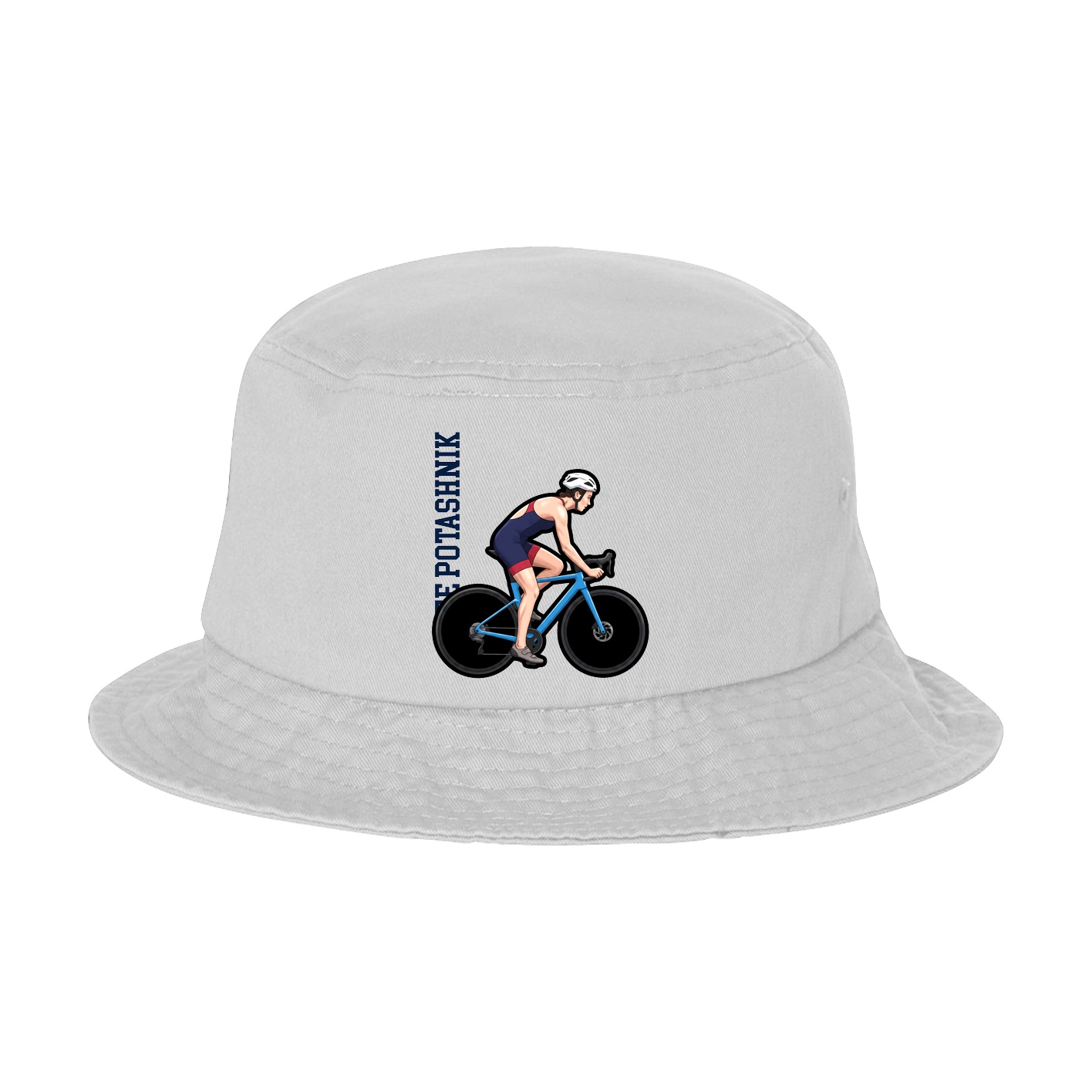 Bucket Cap — Name Vertical in White