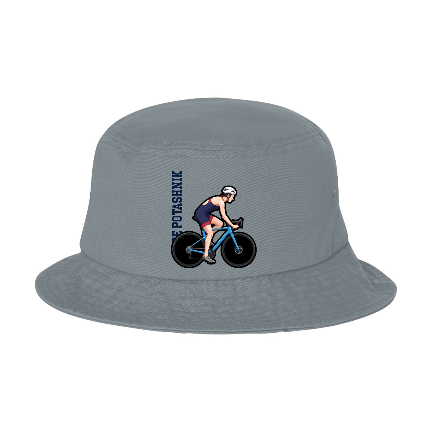 Bucket Cap — Name Vertical in Grey