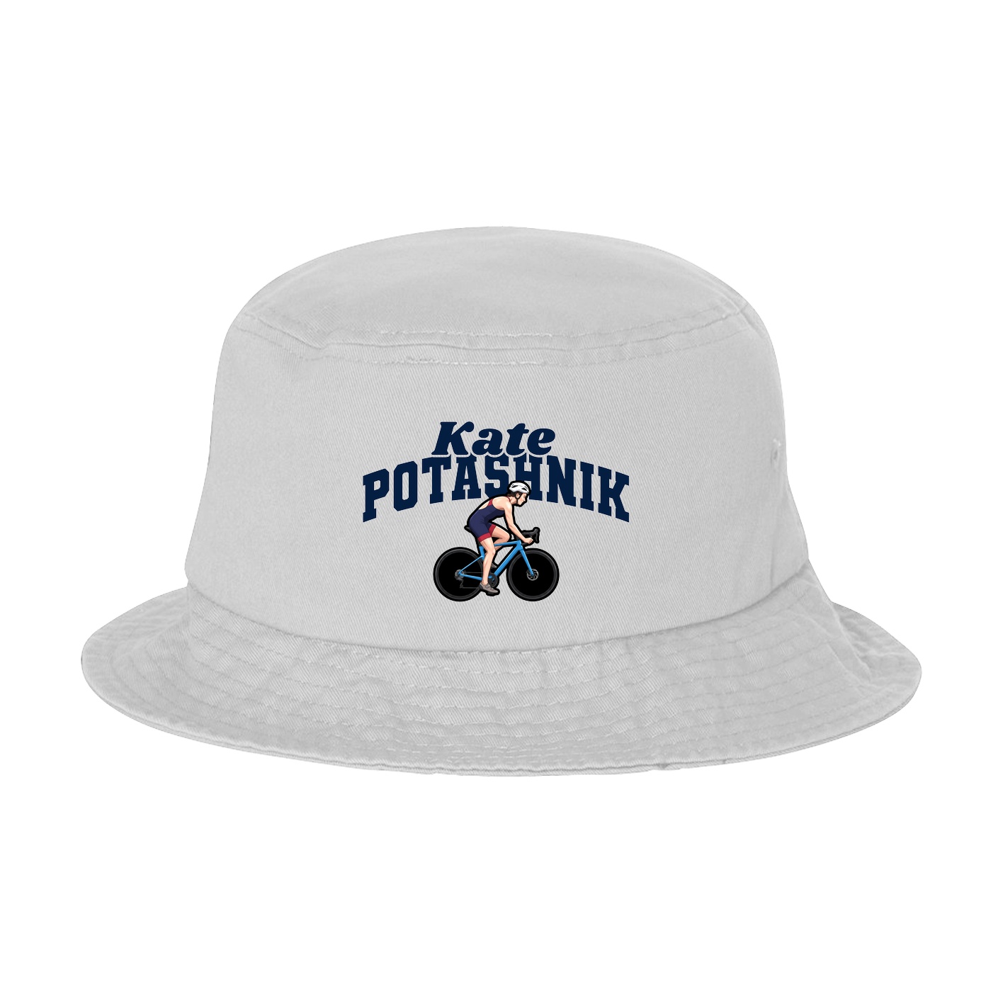 Bucket Cap — Signature Arch in White