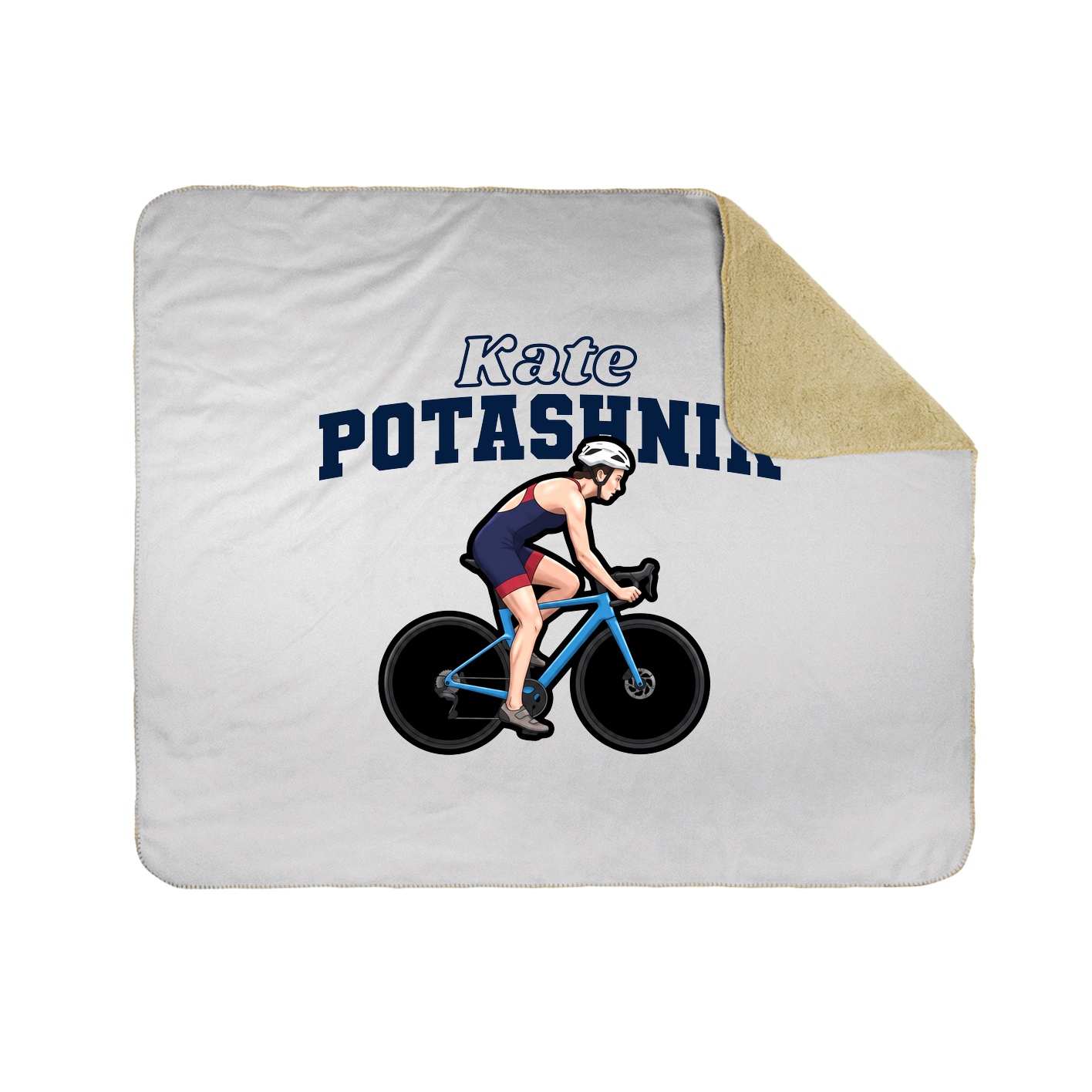Throw Blanket — Name Arch in White