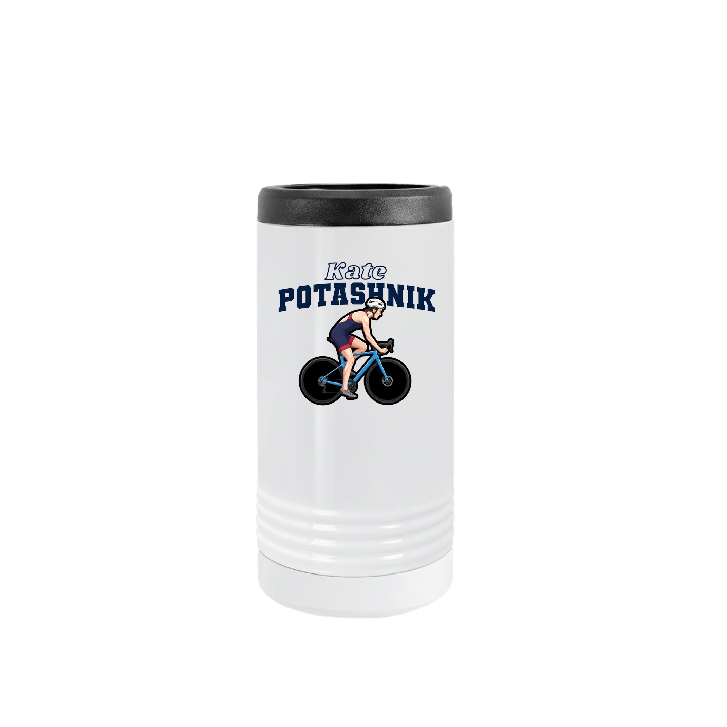 Slim Beverage Holder — Name Arch in White