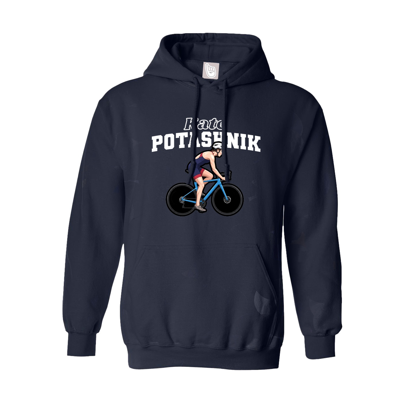 Youth Hoodie — Name Arch in Navy