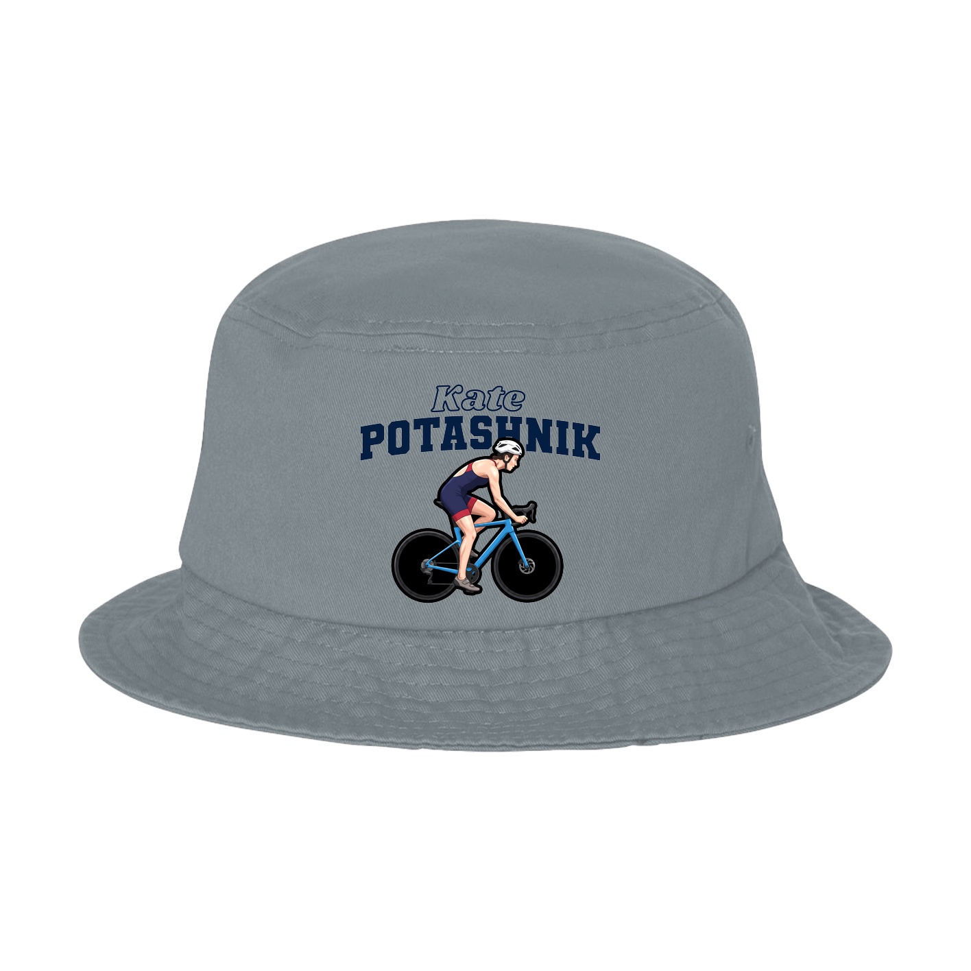 Bucket Cap — Name Arch in Grey