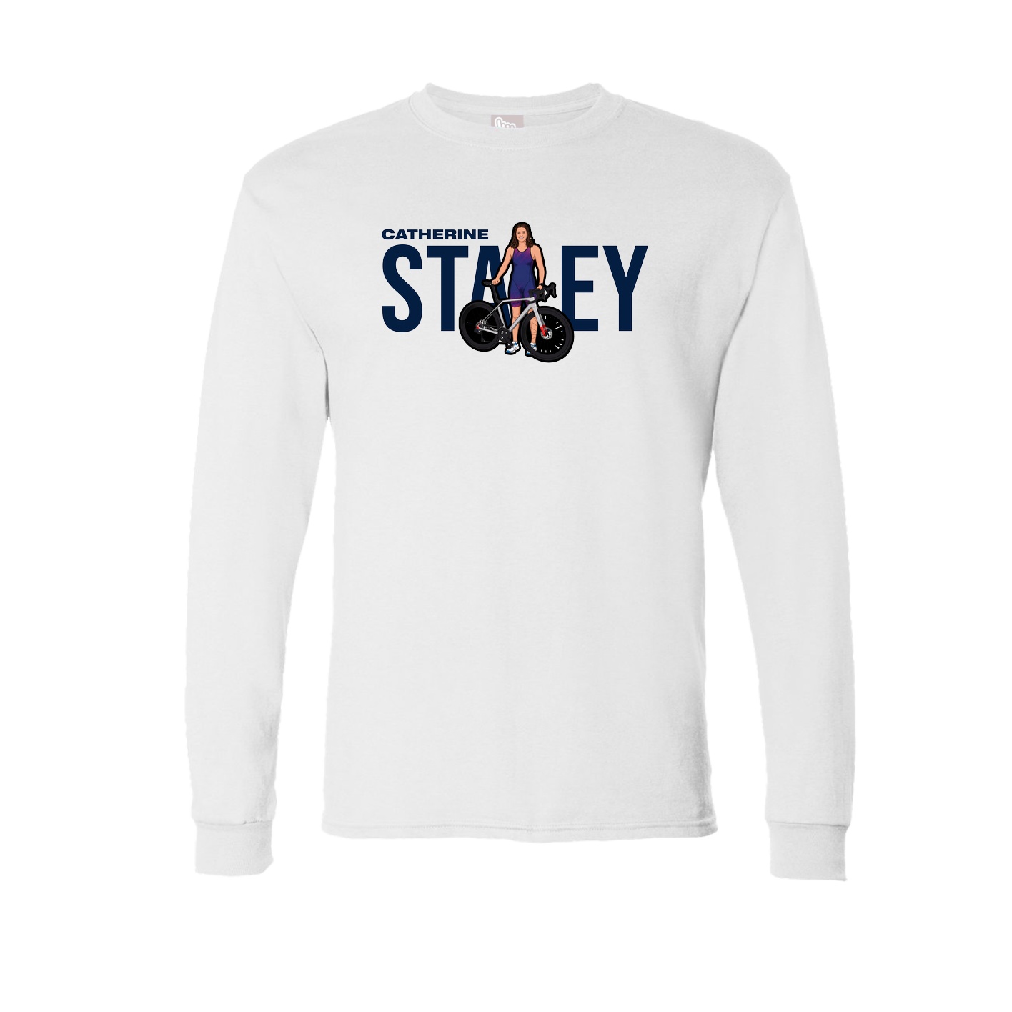 Long Sleeve Tee — Player Name in White