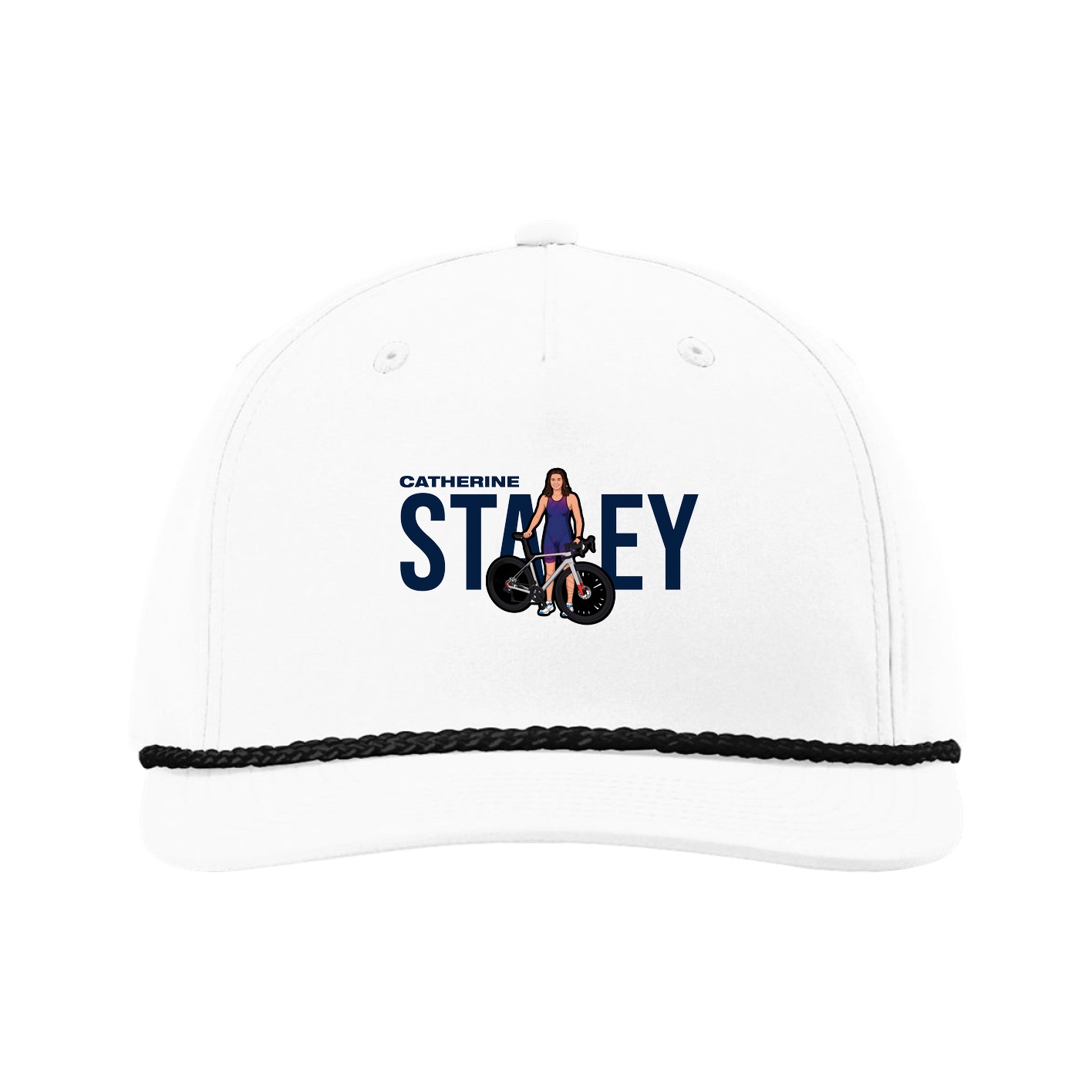 Five-Panel Classic Rope Cap — Player Name in White