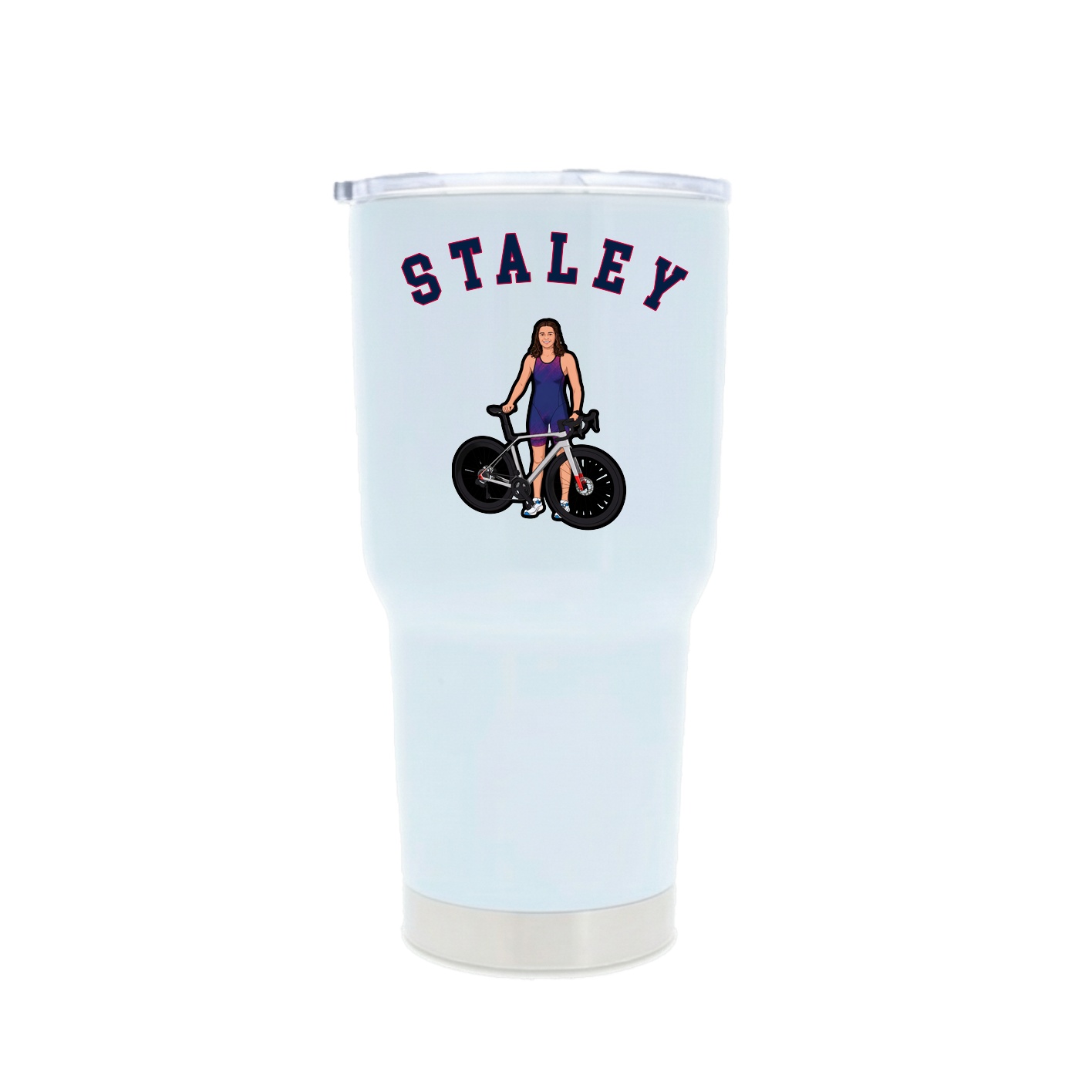 30oz Stainless Steel Tumbler — Shirsey Arch in White