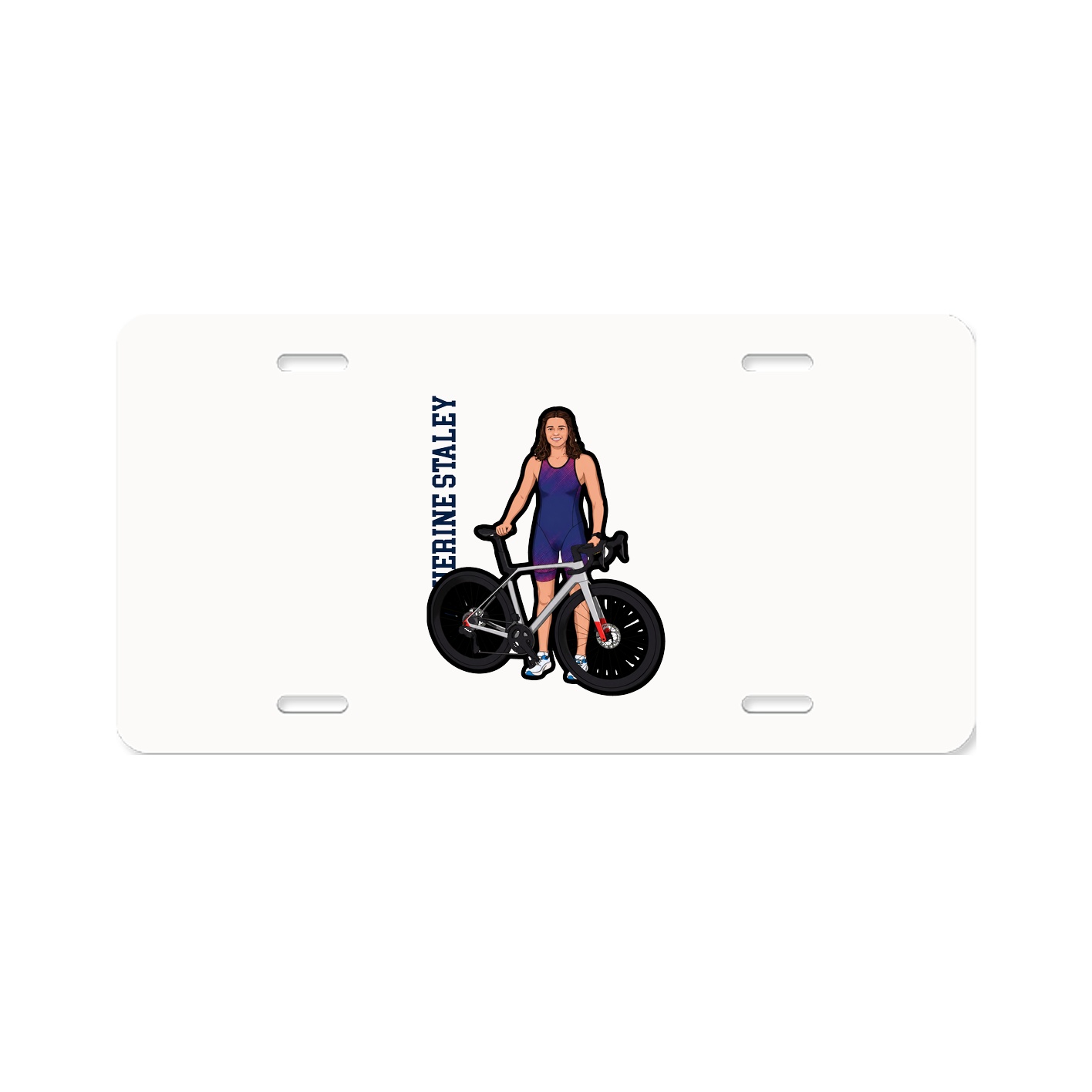 License Plate — Name Vertical in Classic