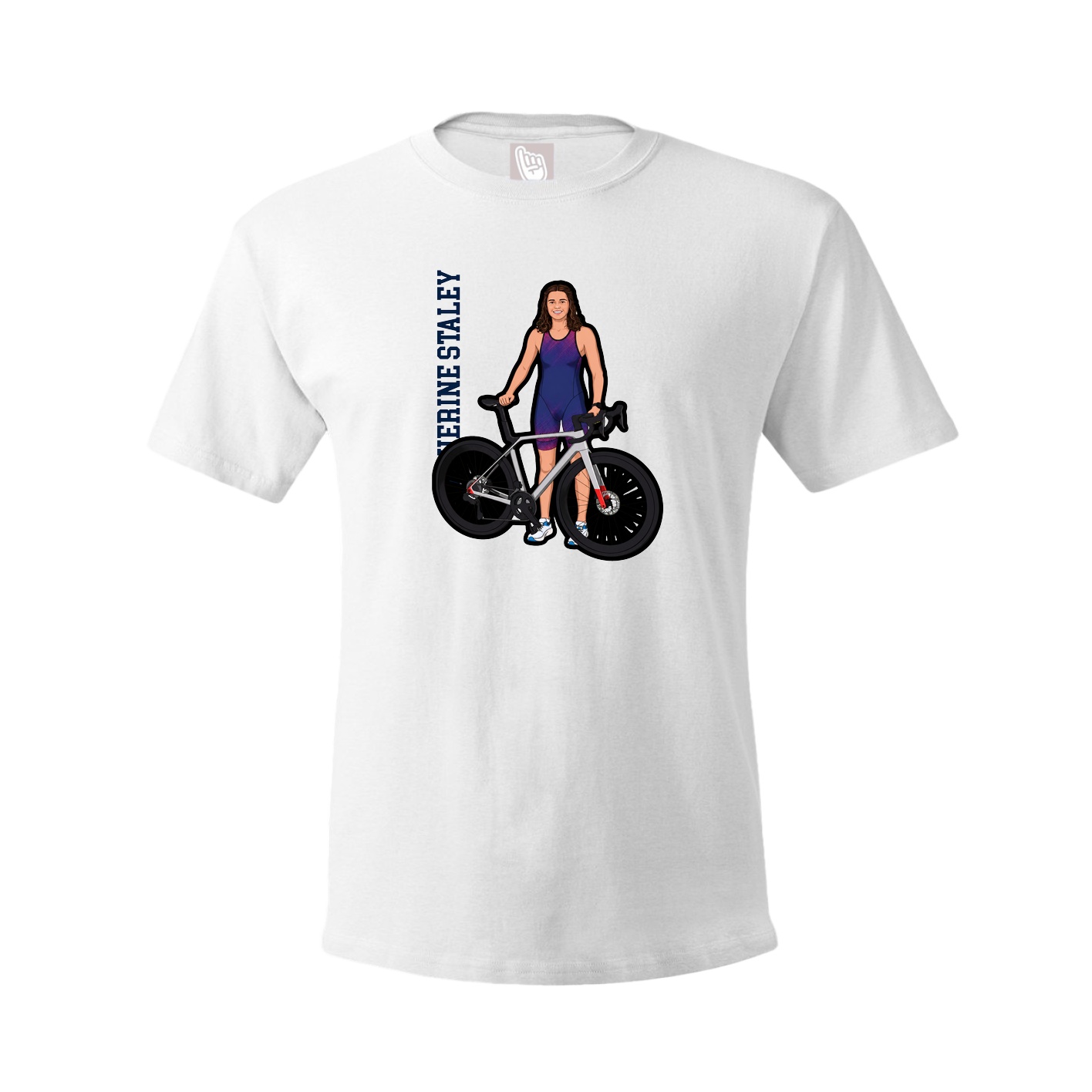 Youth Tee — Name Vertical in White