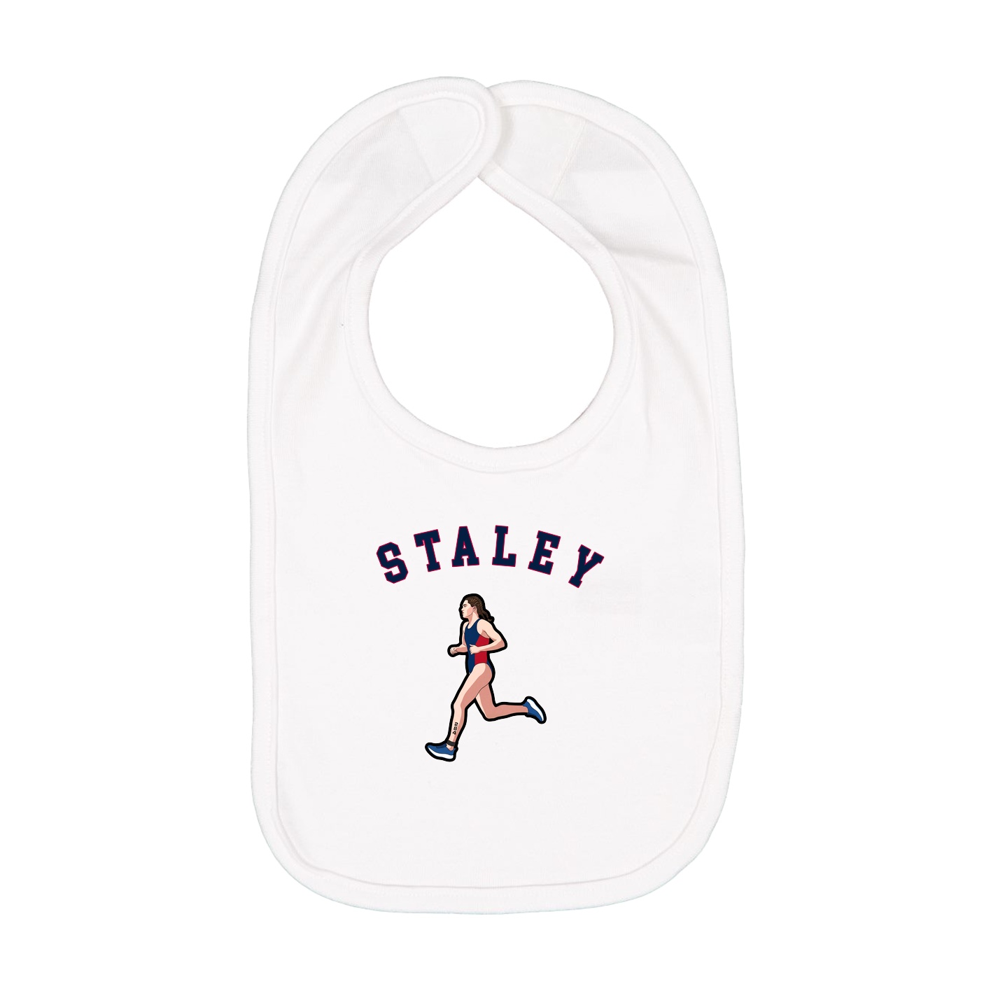 Infant Bib — Shirsey Arch in White