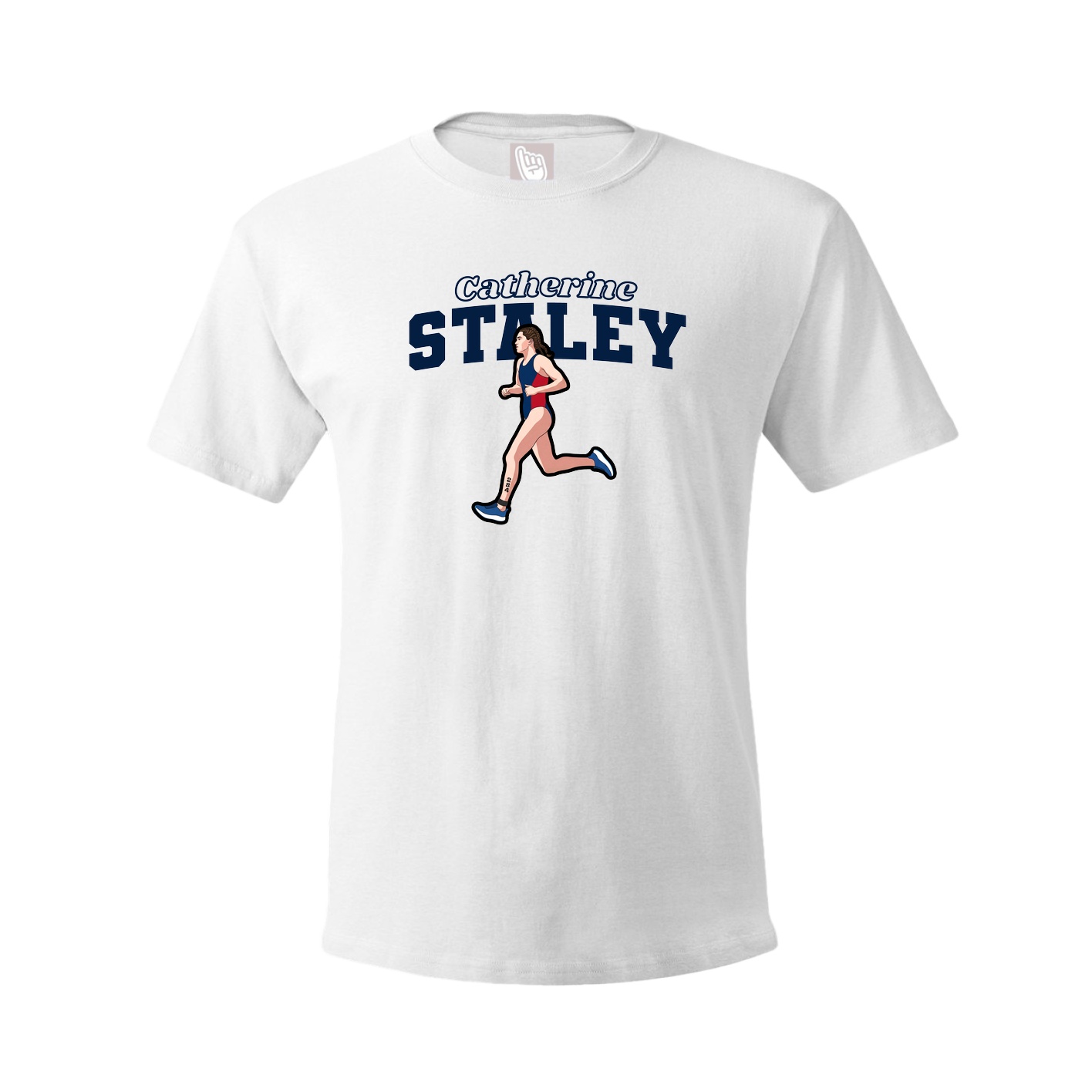 Youth Tee — Name Arch in White