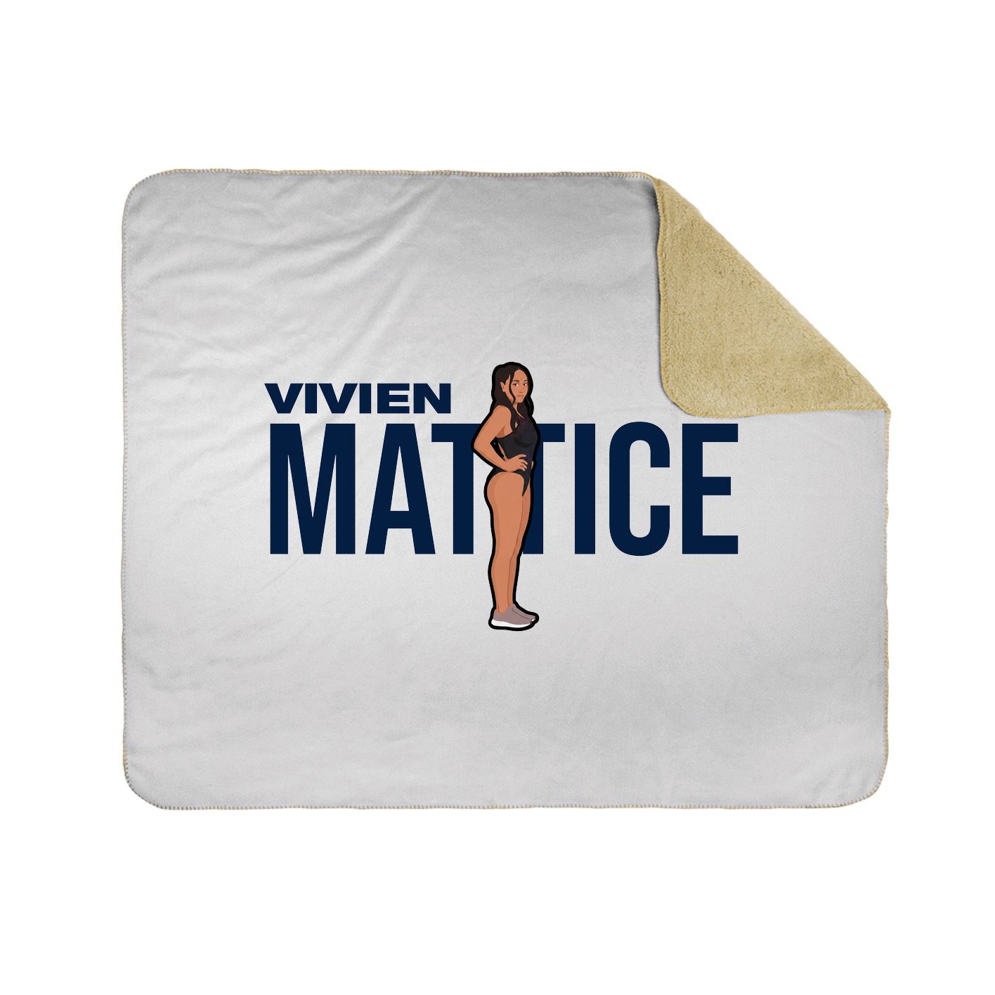 Throw Blanket — Player Name in White