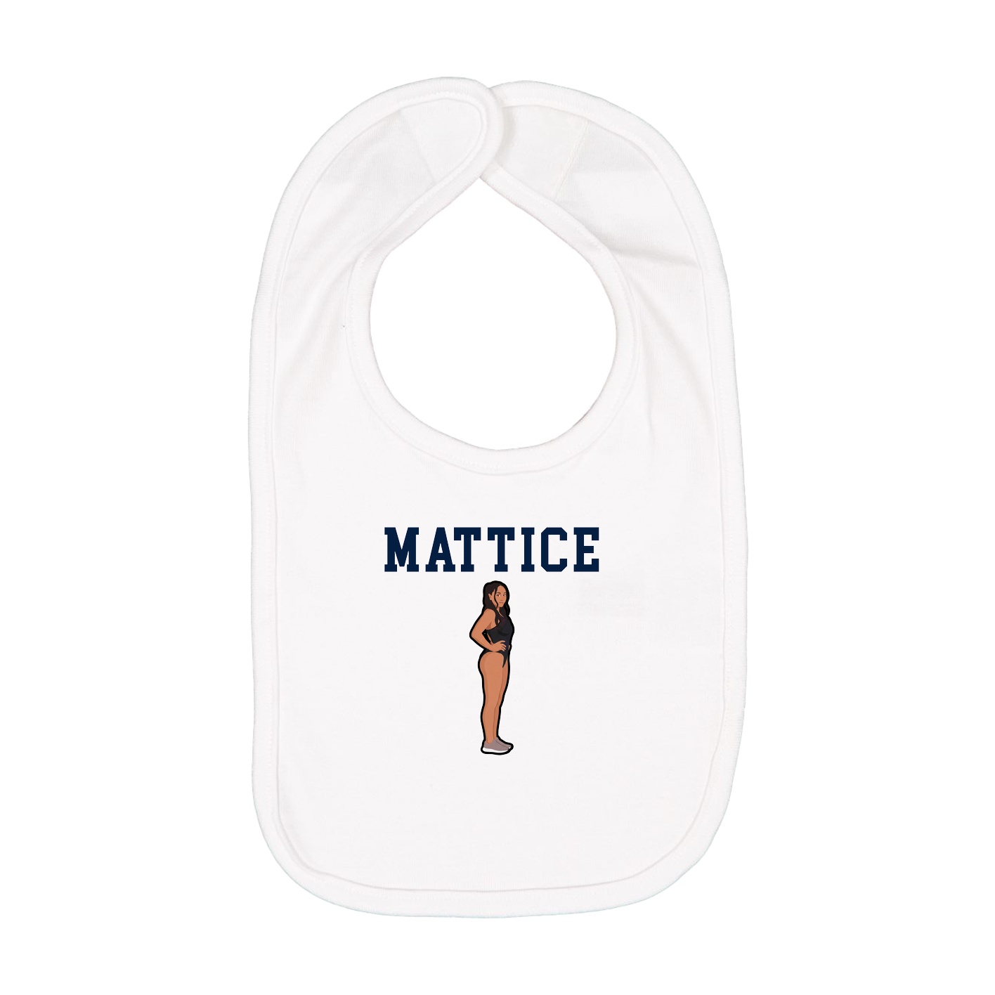 Infant Bib — Shirsey in White