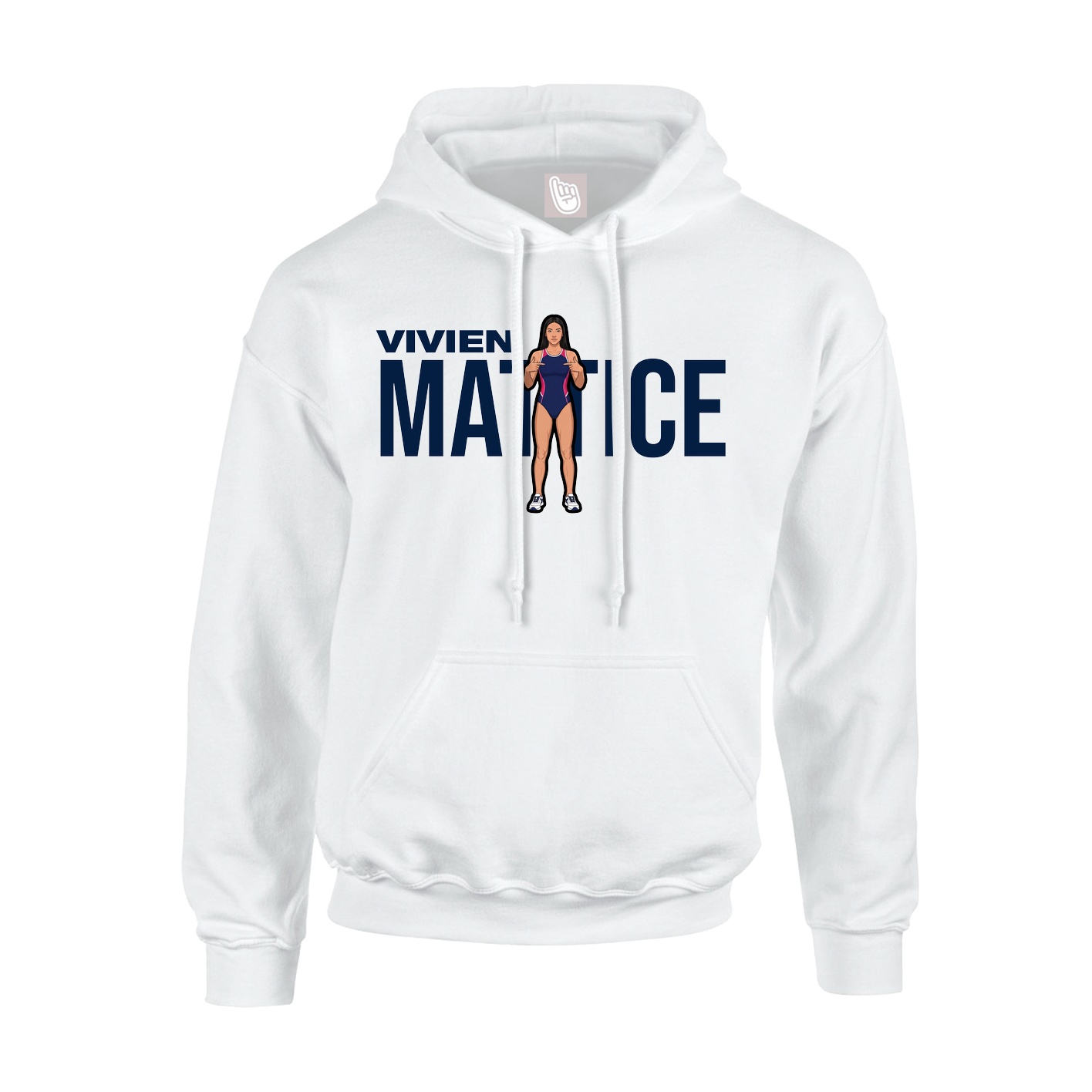 Youth Hoodie — Player Name in White