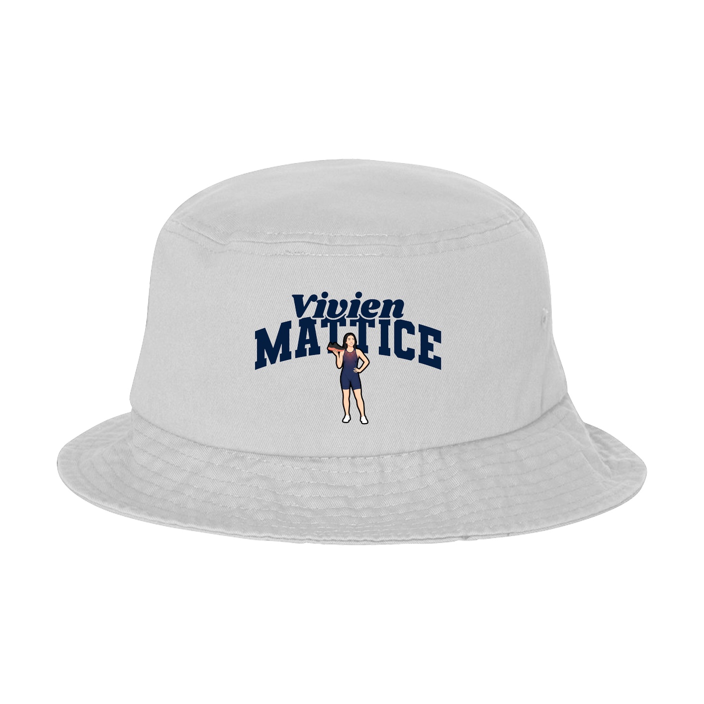 Bucket Cap — Signature Arch in White