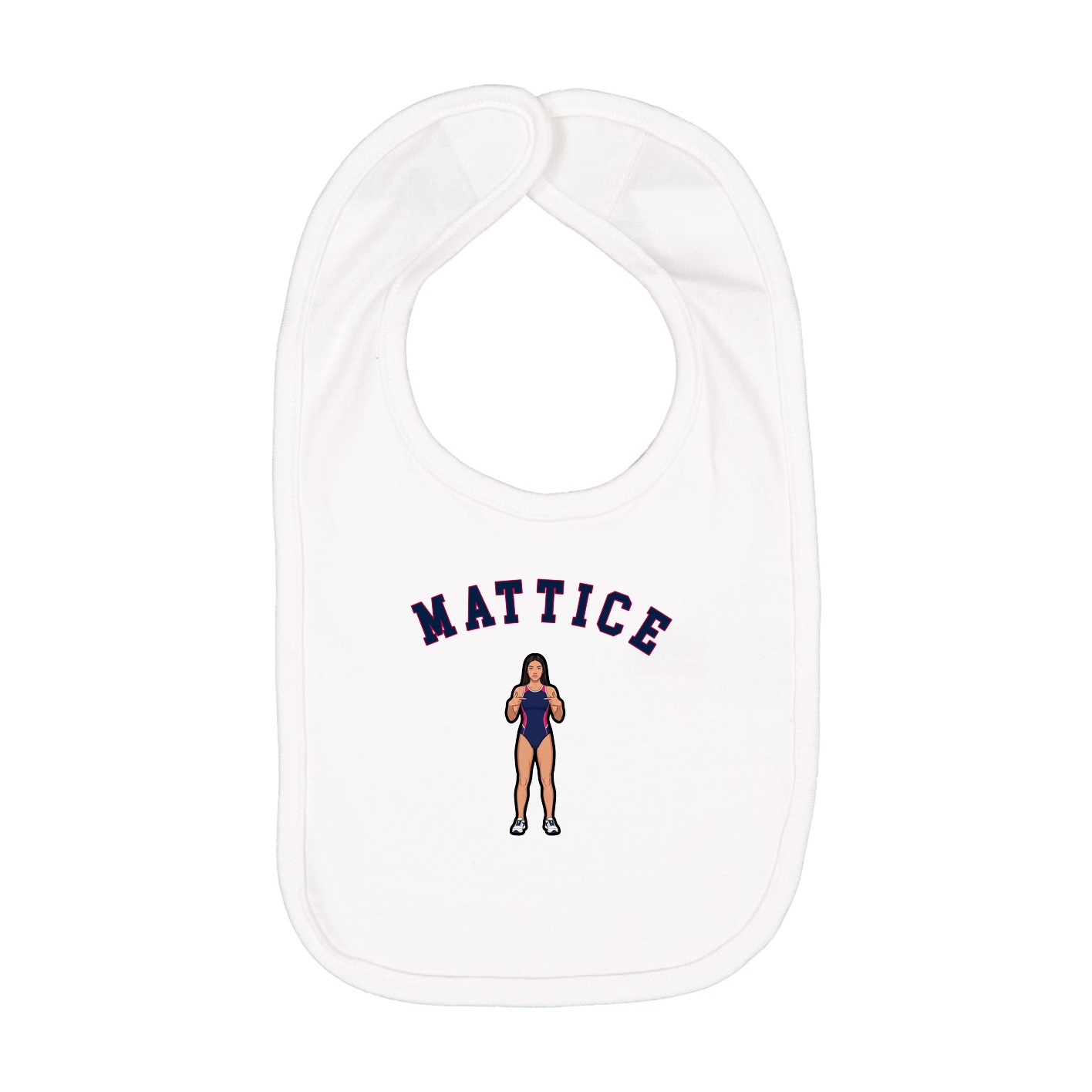 Infant Bib — Shirsey Arch in White