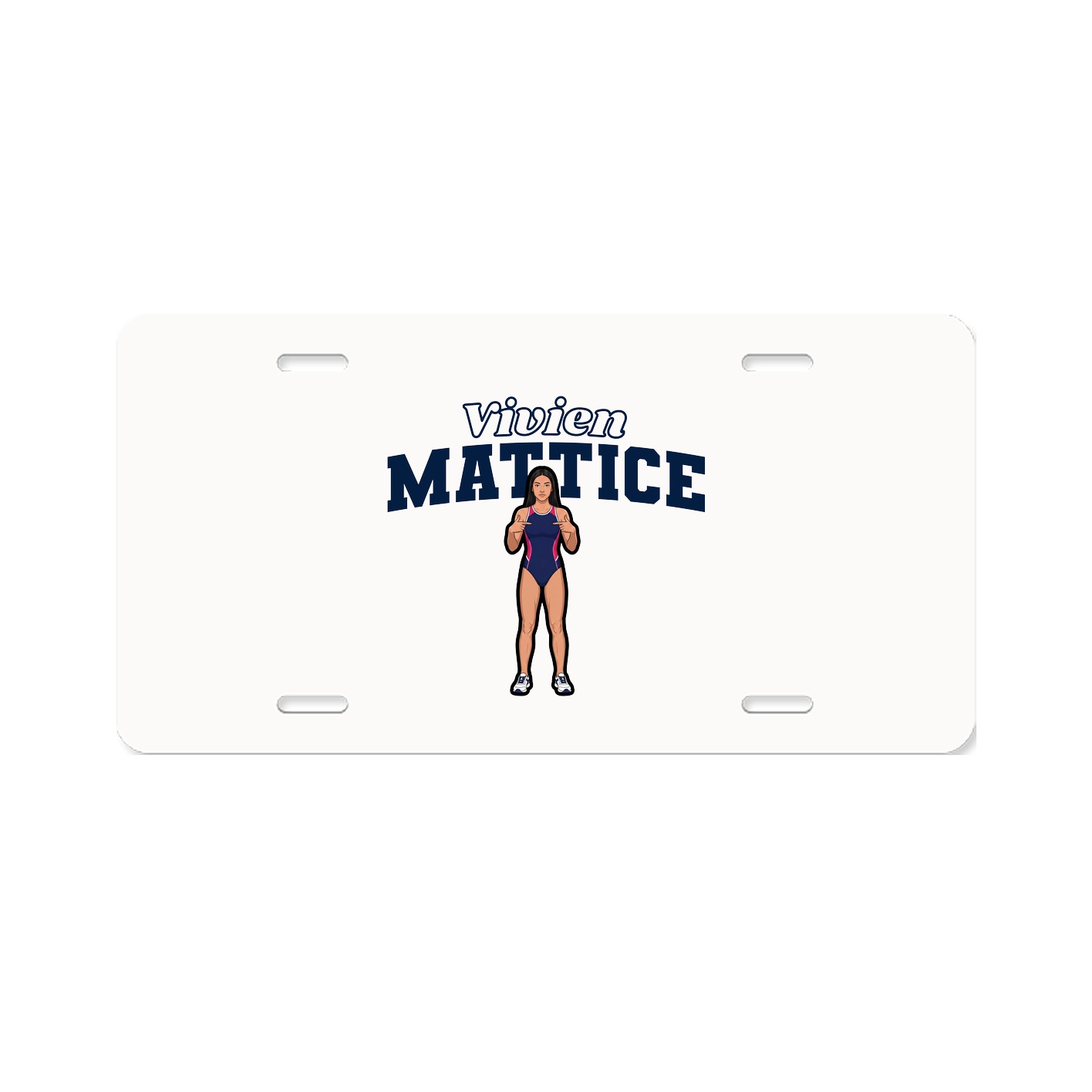 License Plate — Name Arch in Classic