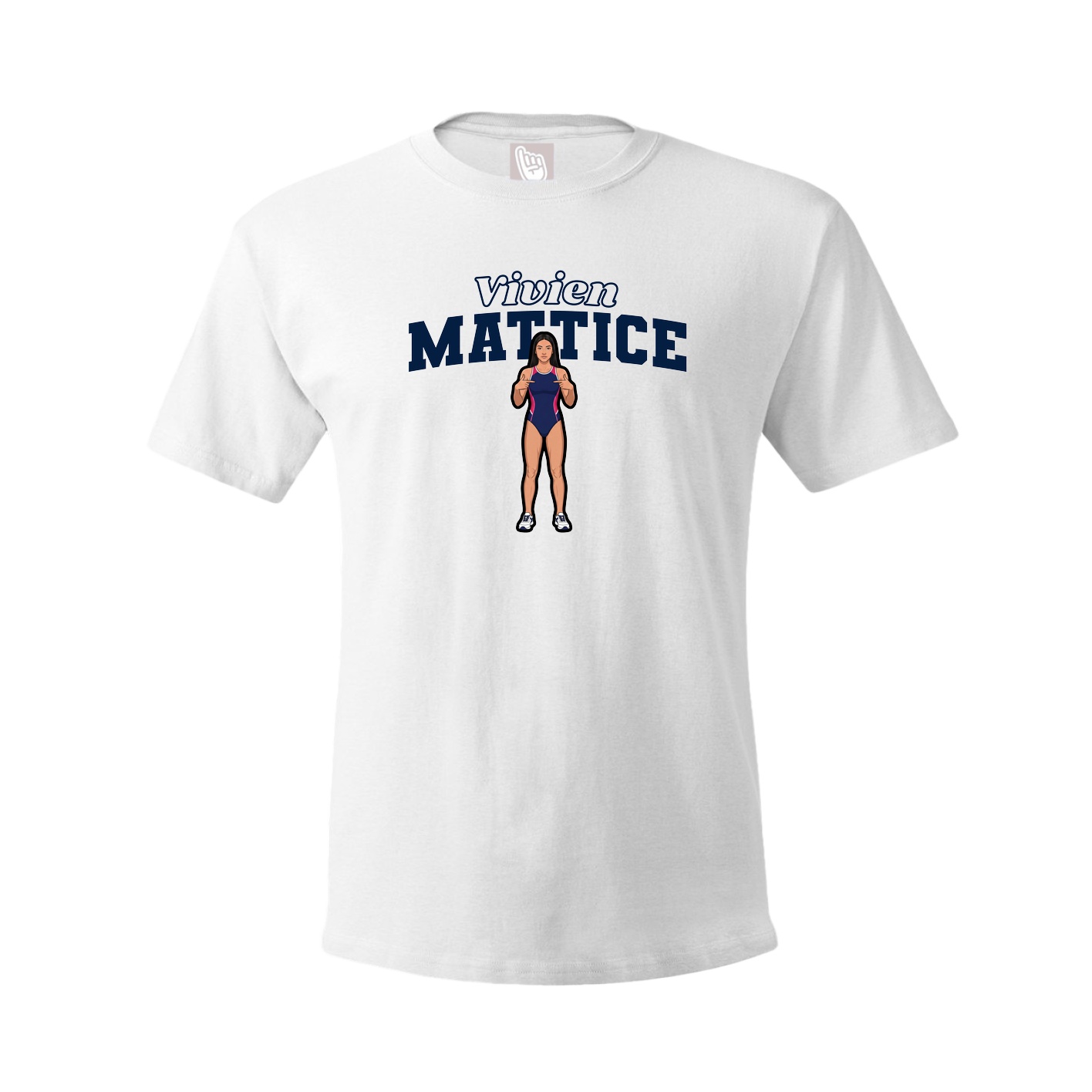 Youth Tee — Name Arch in White