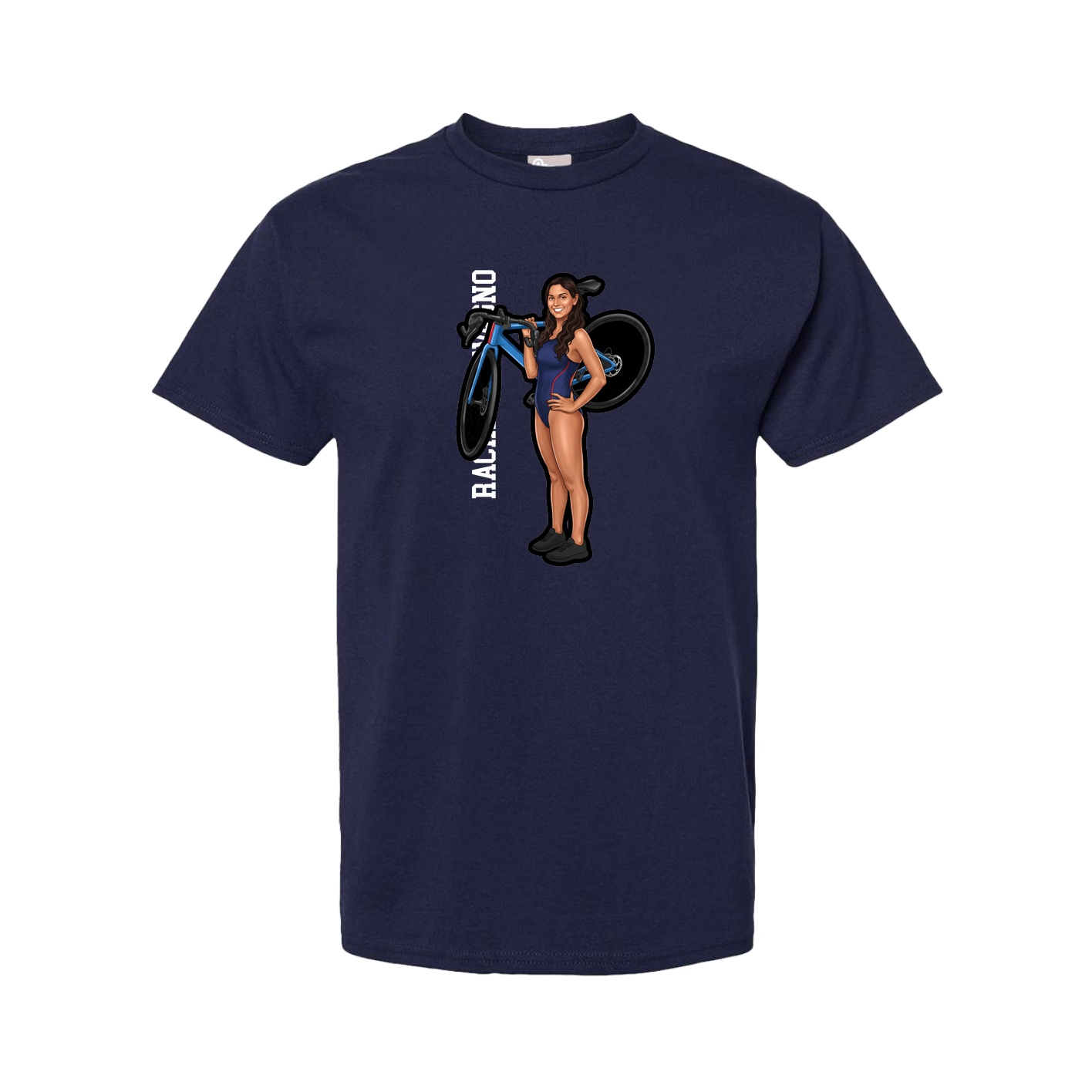 Tee — Name Vertical in Navy