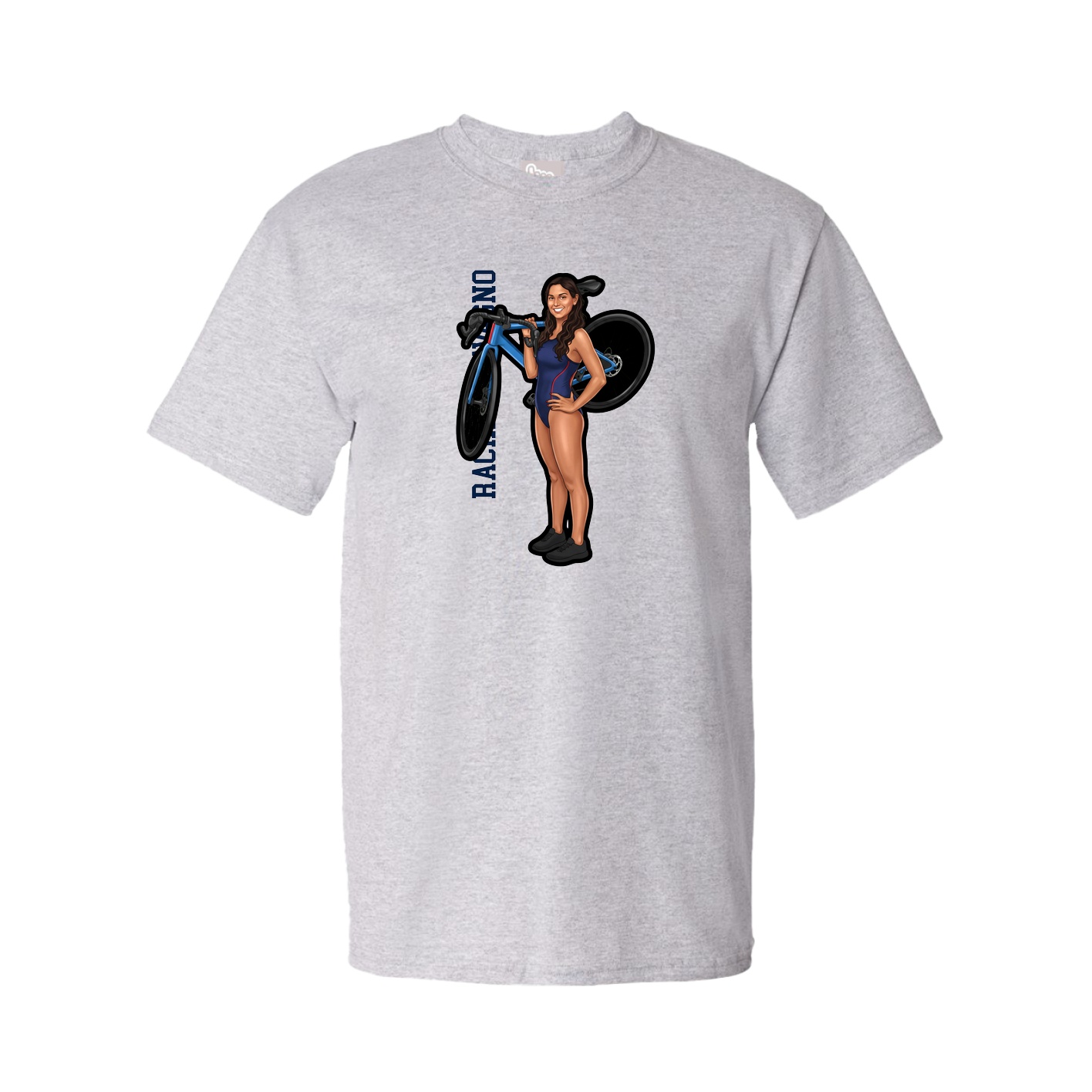 Youth Tee — Name Vertical in Grey