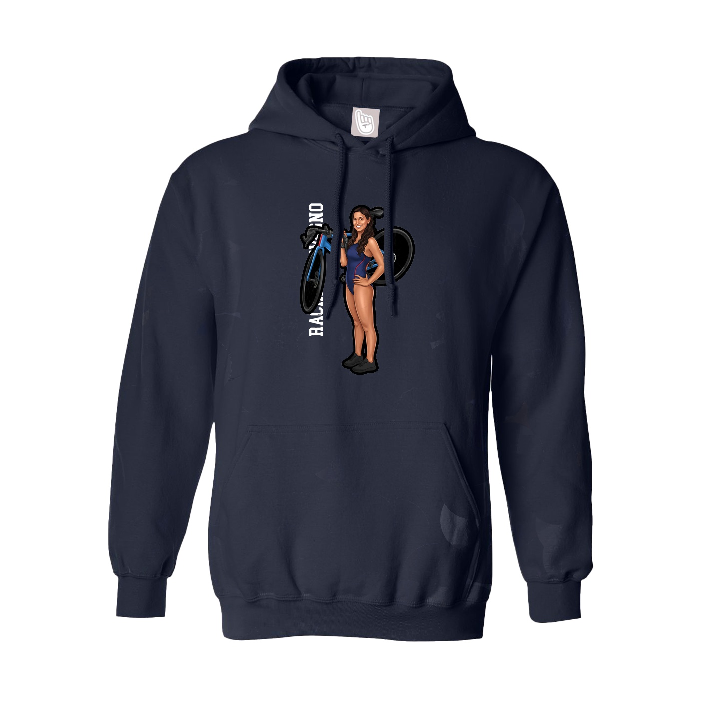Youth Hoodie — Name Vertical in Navy