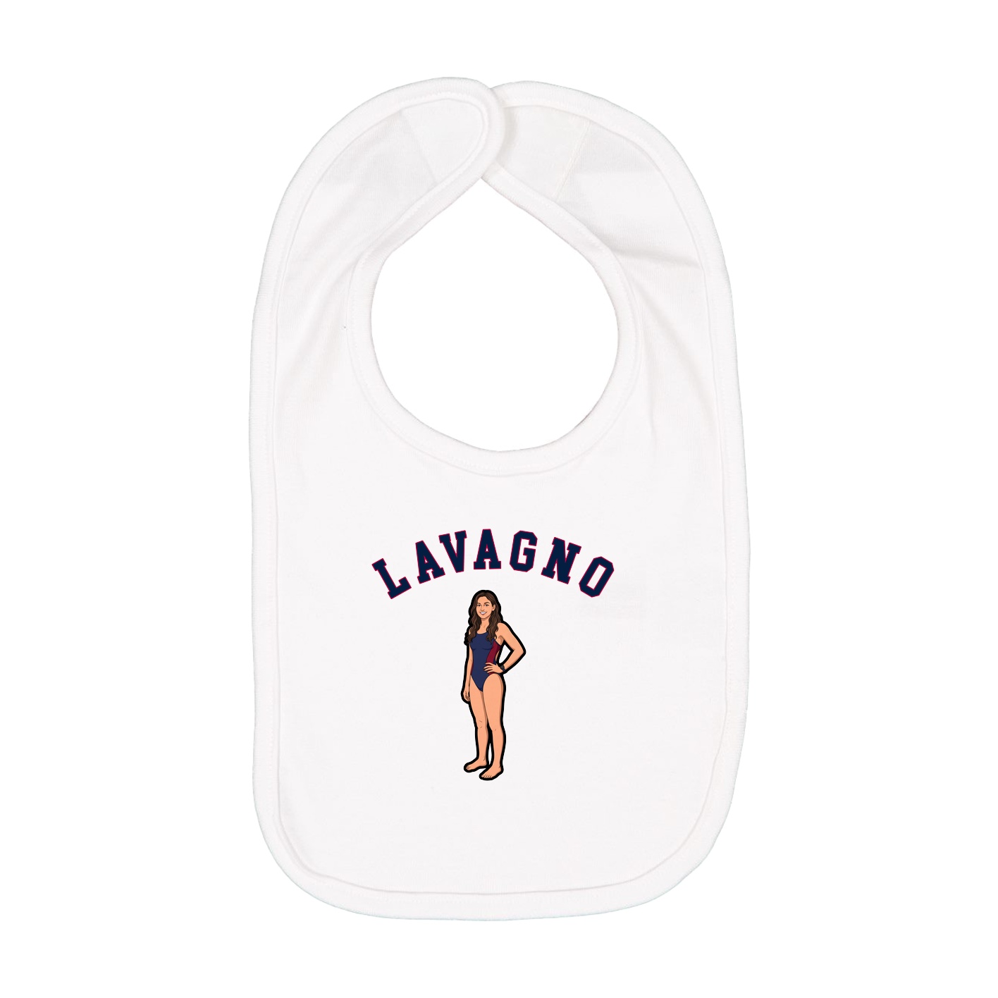 Infant Bib — Shirsey Arch in White