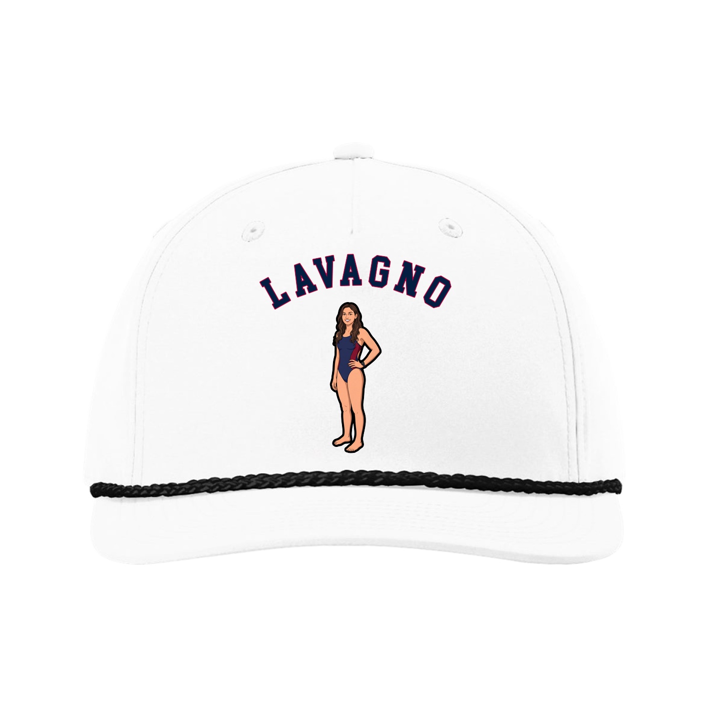 Five-Panel Classic Rope Cap — Shirsey Arch in White