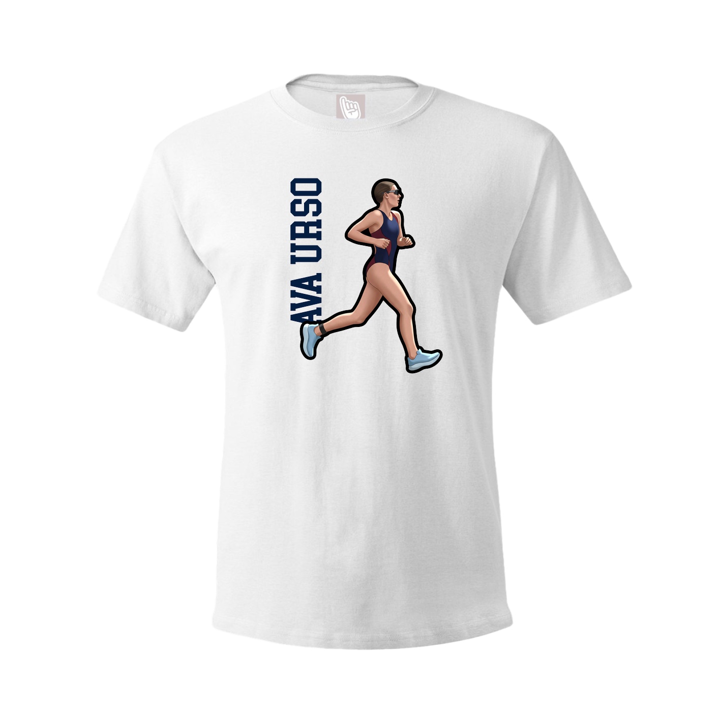 Youth Tee — Name Vertical in White