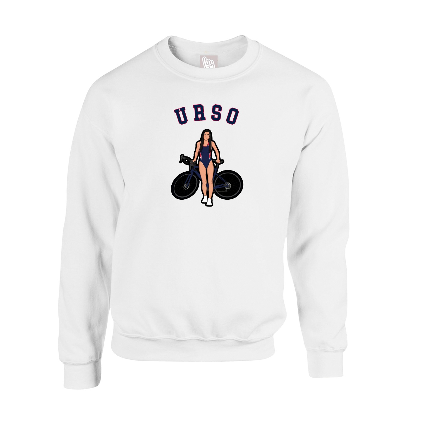 Fleece Crew — Shirsey Arch in White