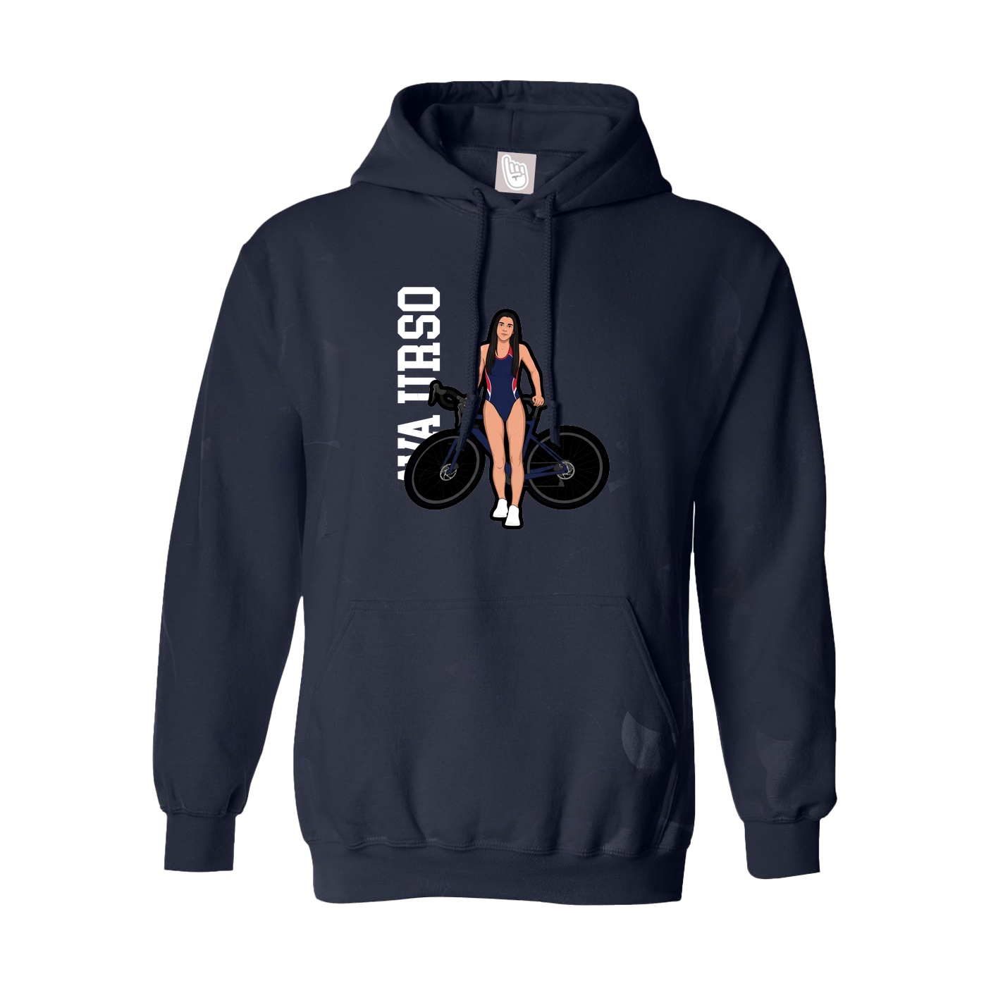 Youth Hoodie — Name Vertical in Navy