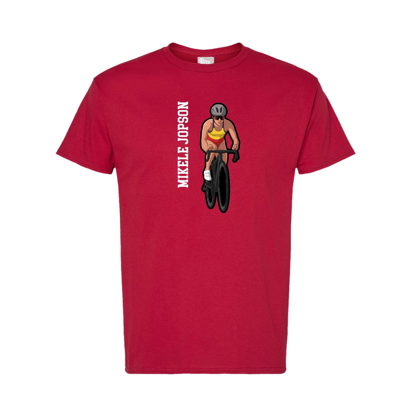 Tee — Name Vertical in Crimson