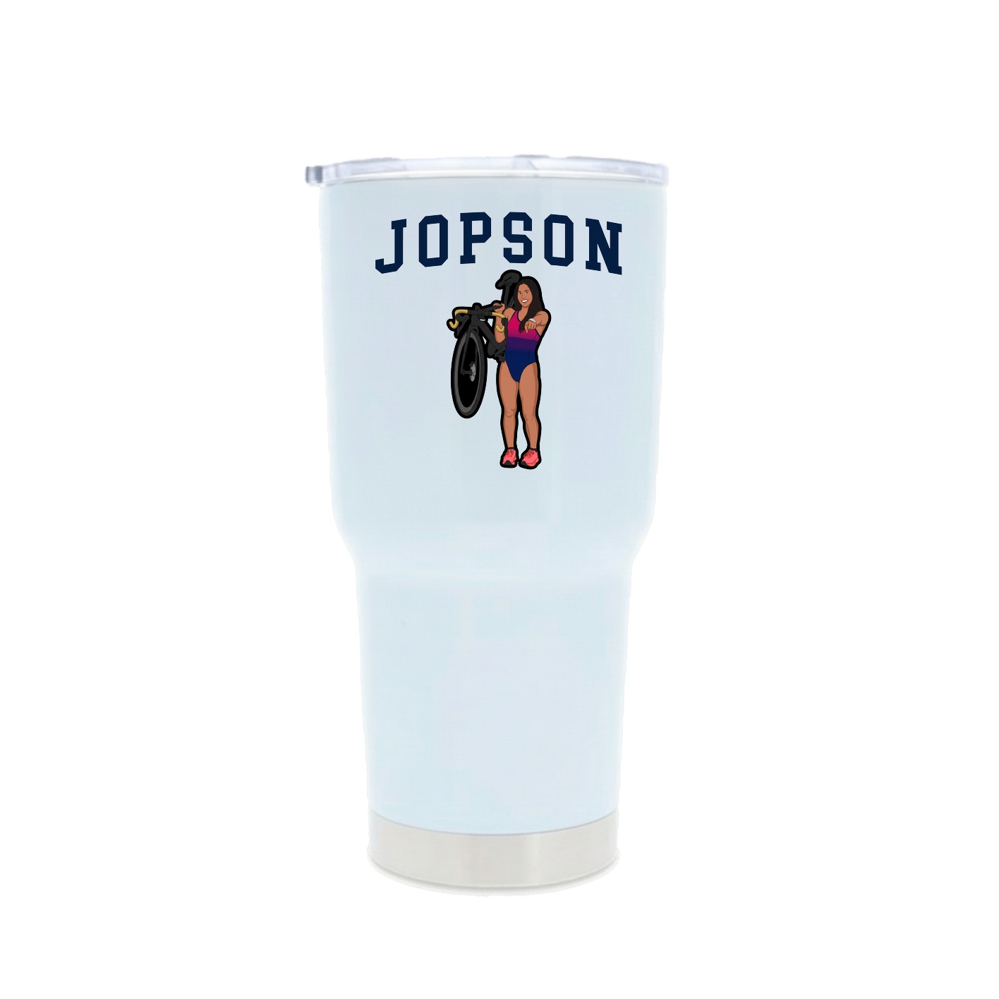 30oz Stainless Steel Tumbler — Shirsey in White