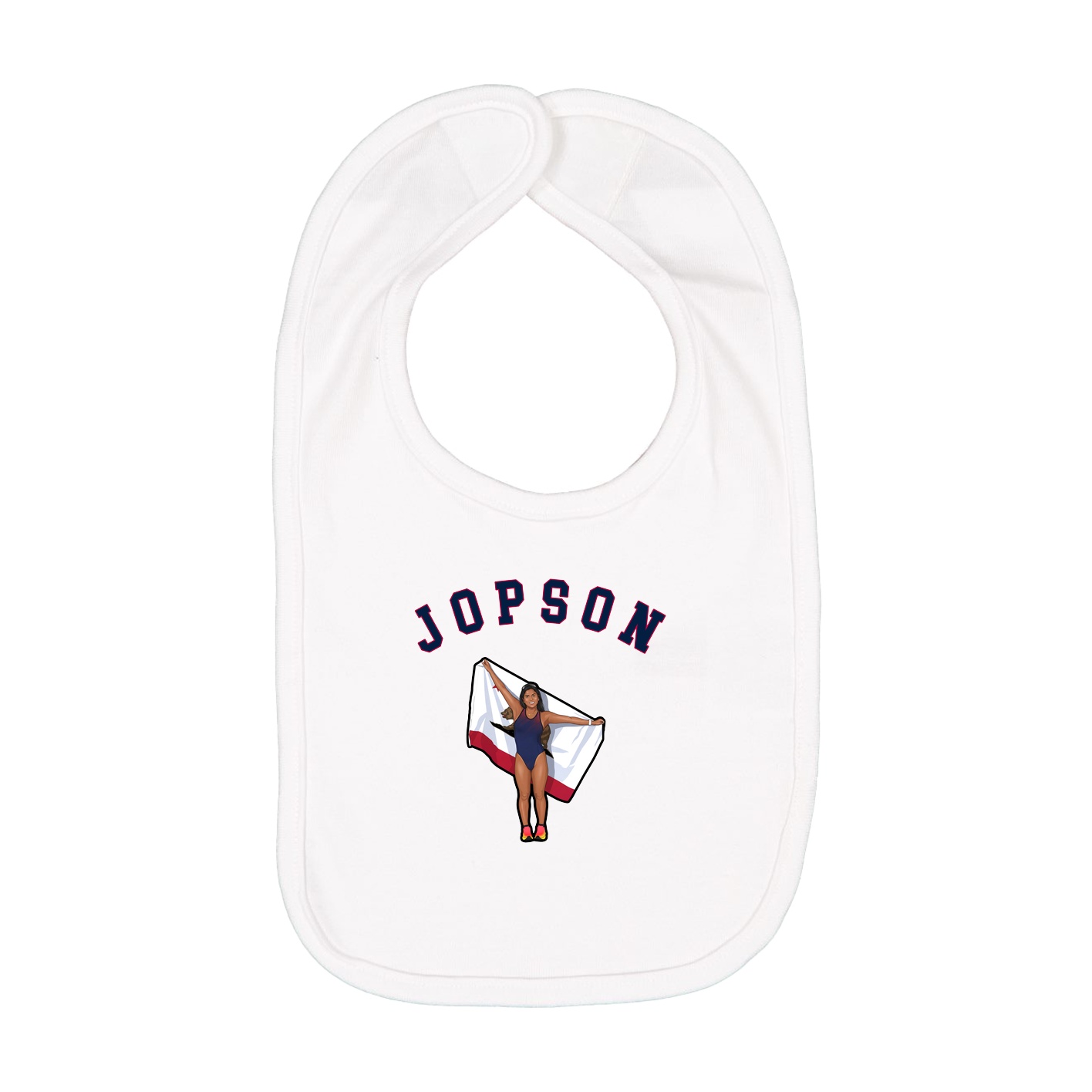 Infant Bib — Shirsey Arch in White