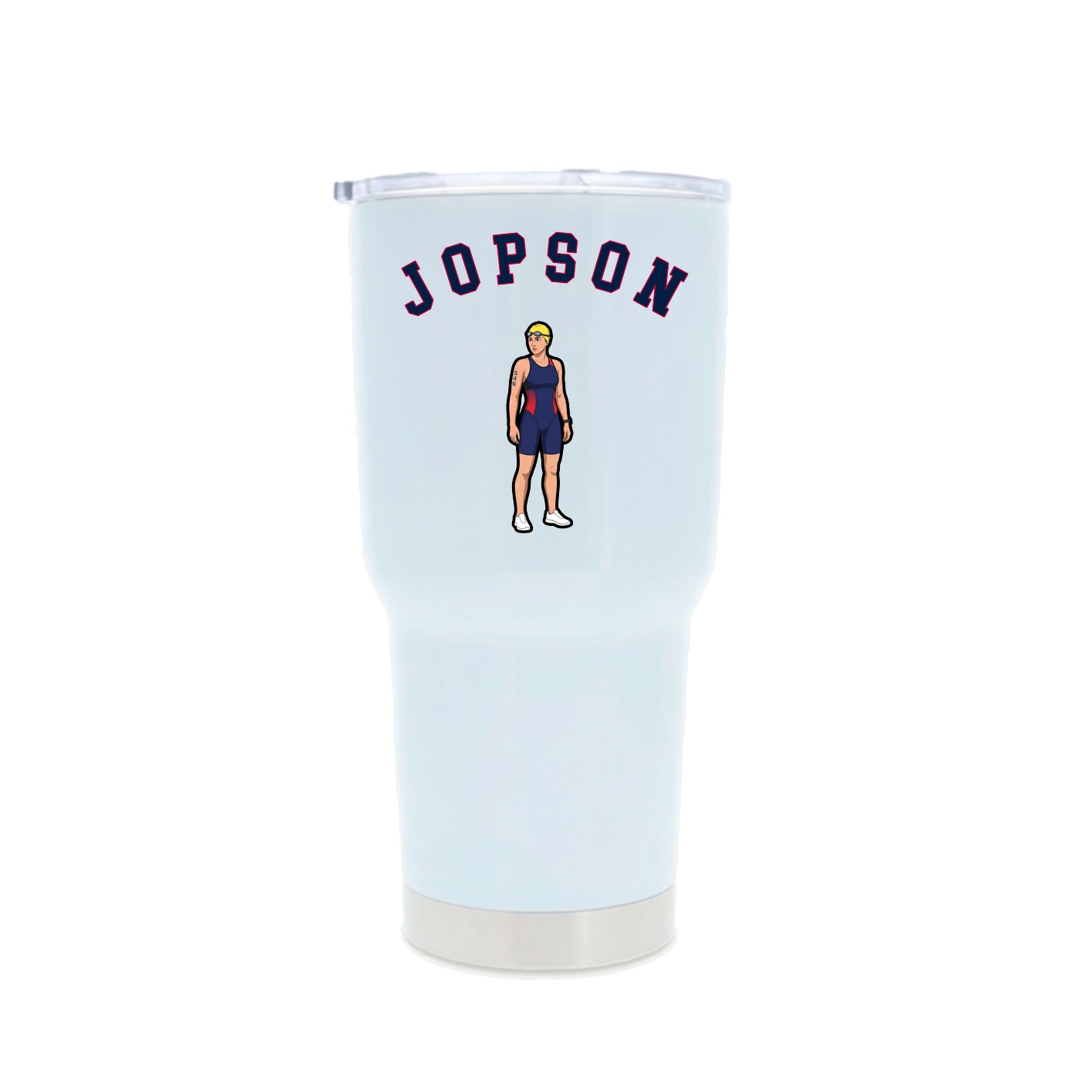 30oz Stainless Steel Tumbler — Shirsey Arch in White