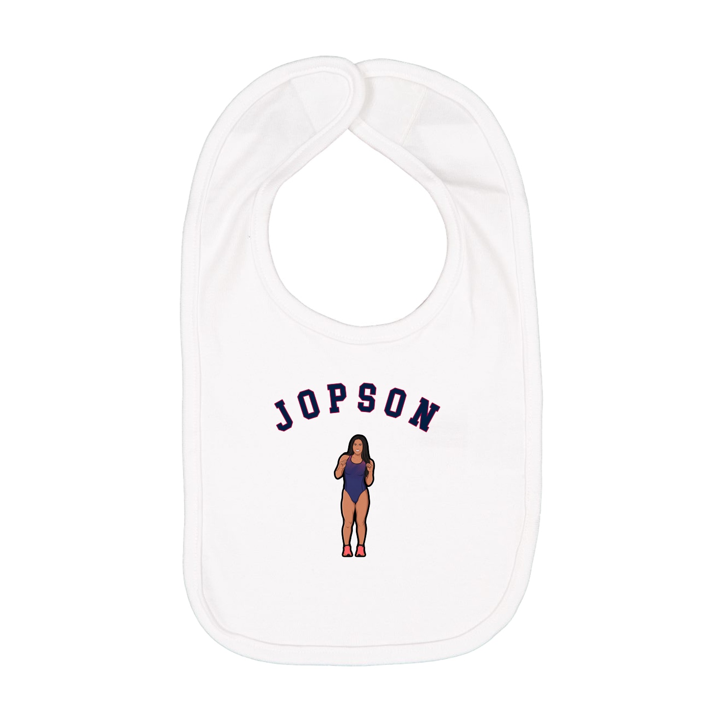 Infant Bib — Shirsey Arch in White