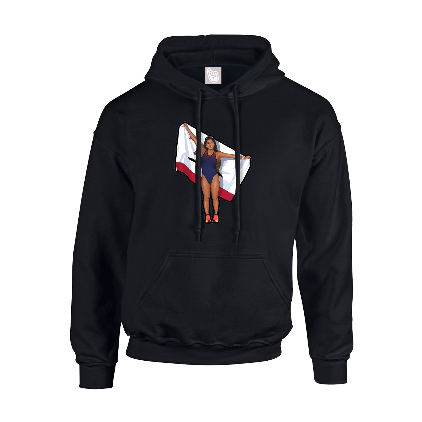 Youth Hoodie — Name Vertical in Black