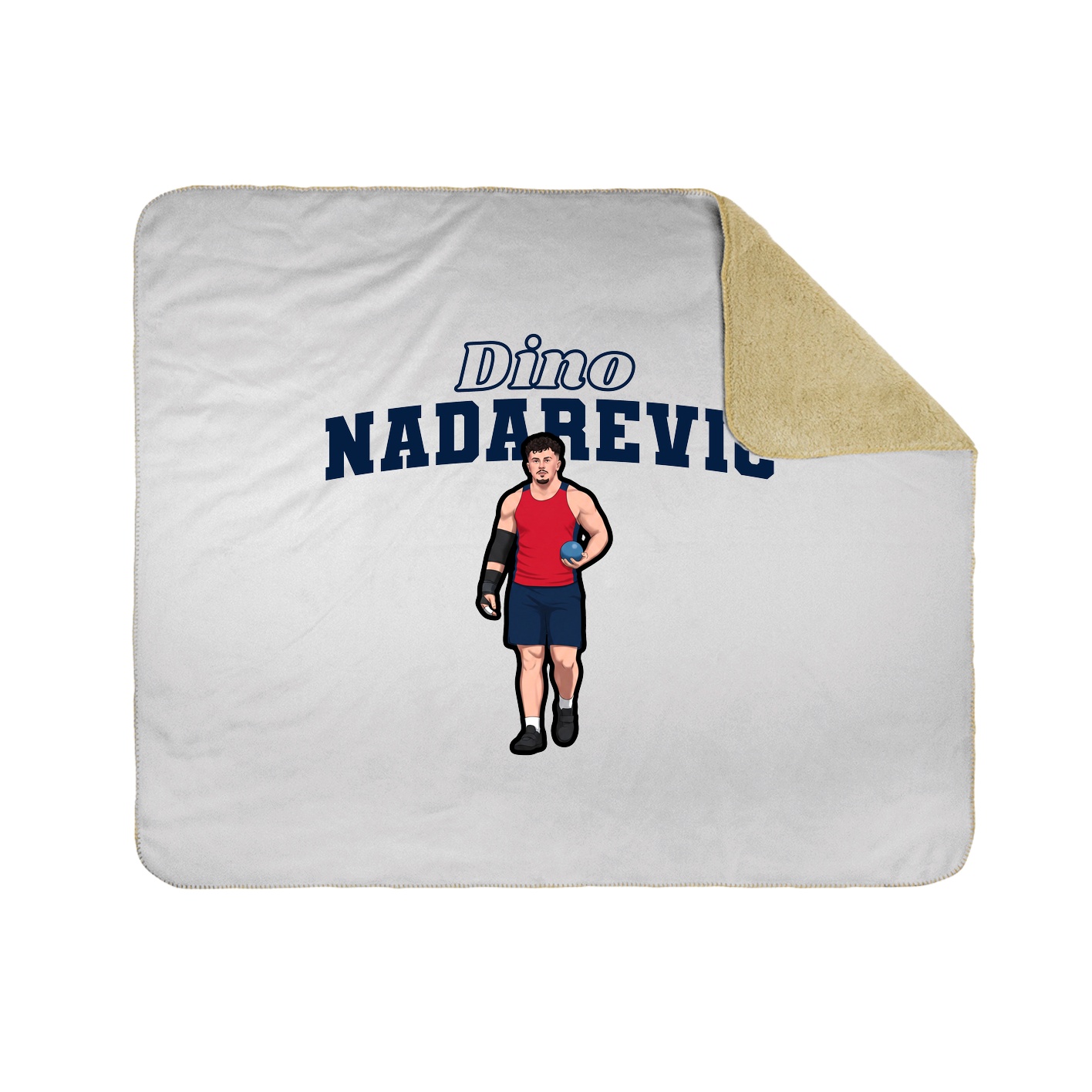 Throw Blanket — Name Arch in White