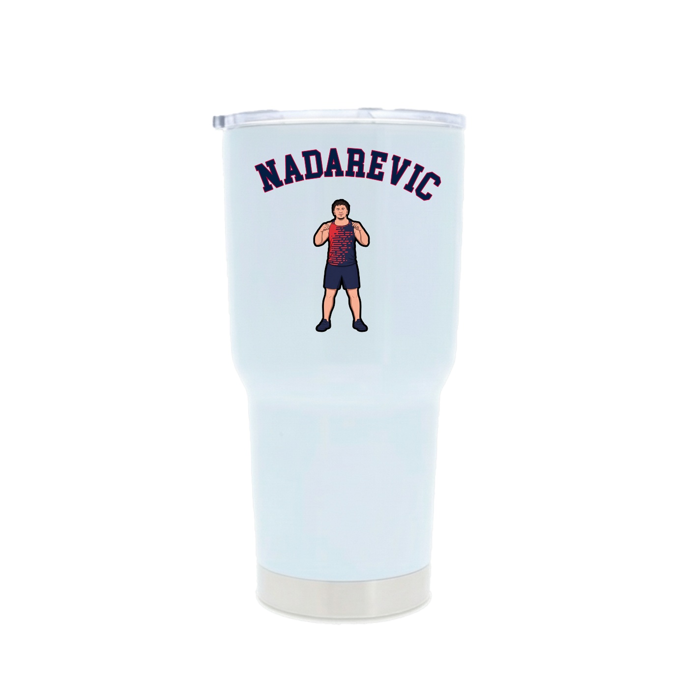 30oz Stainless Steel Tumbler — Shirsey Arch in White