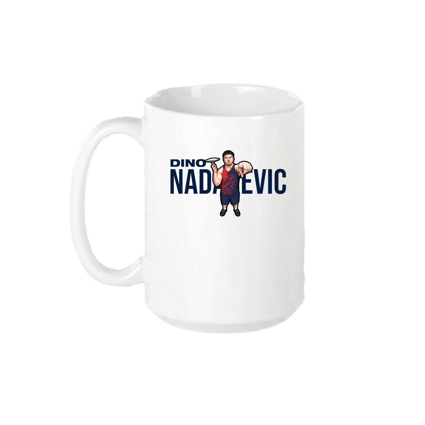 15oz Coffee Mug — Player Name in White