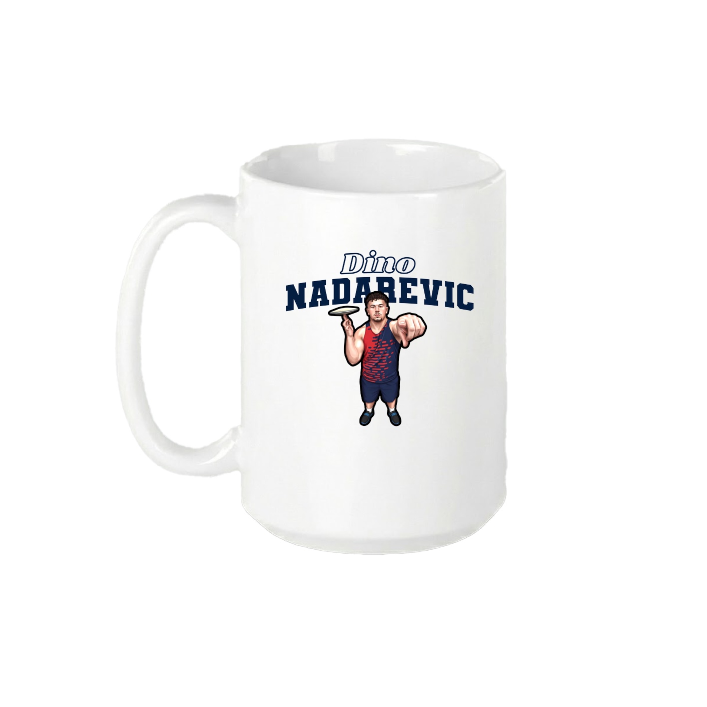 15oz Coffee Mug — Name Arch in White