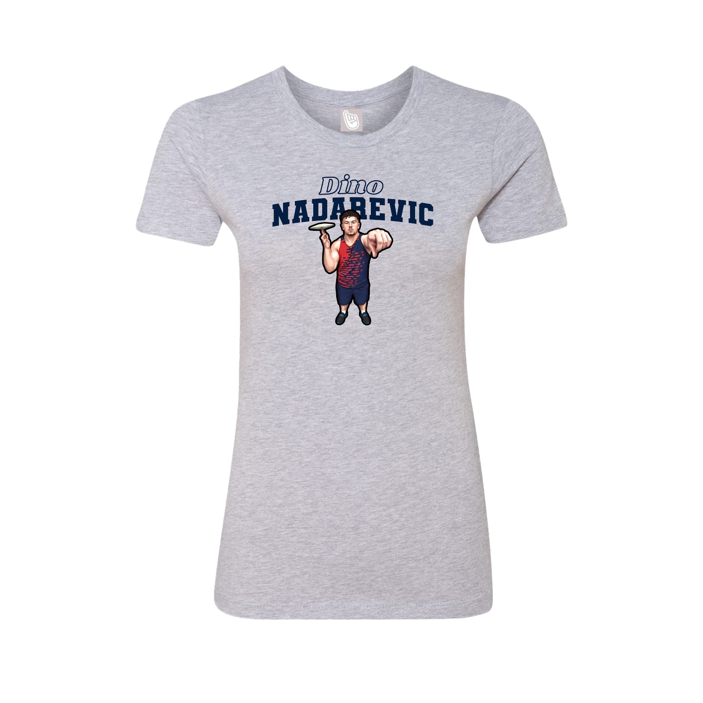 Womens Tee — Name Arch in Grey