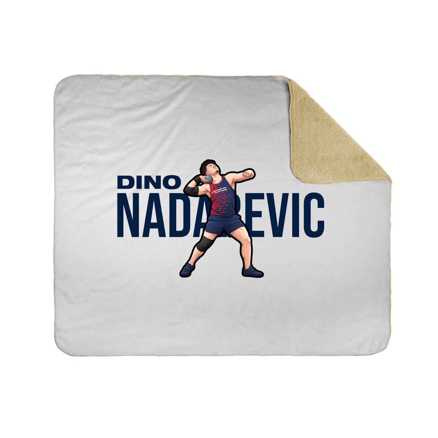 Throw Blanket — Player Name in White