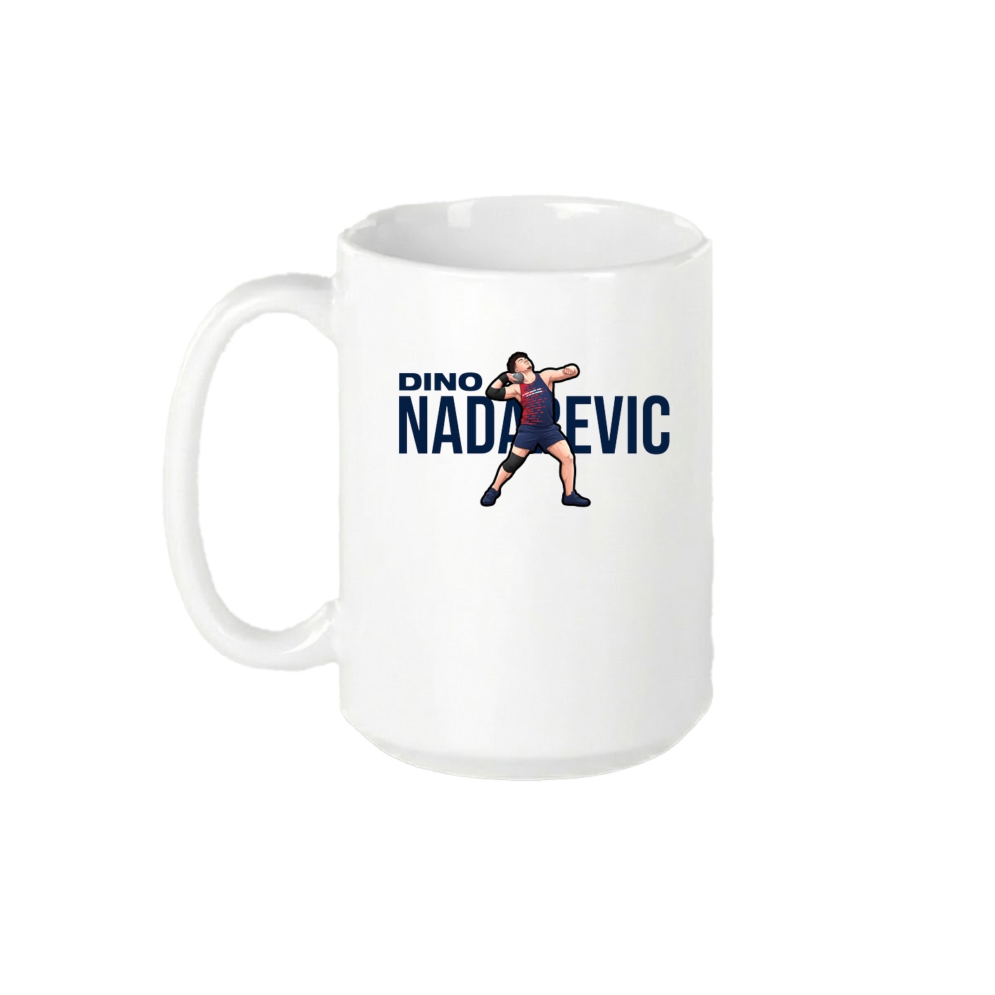 15oz Coffee Mug — Player Name in White