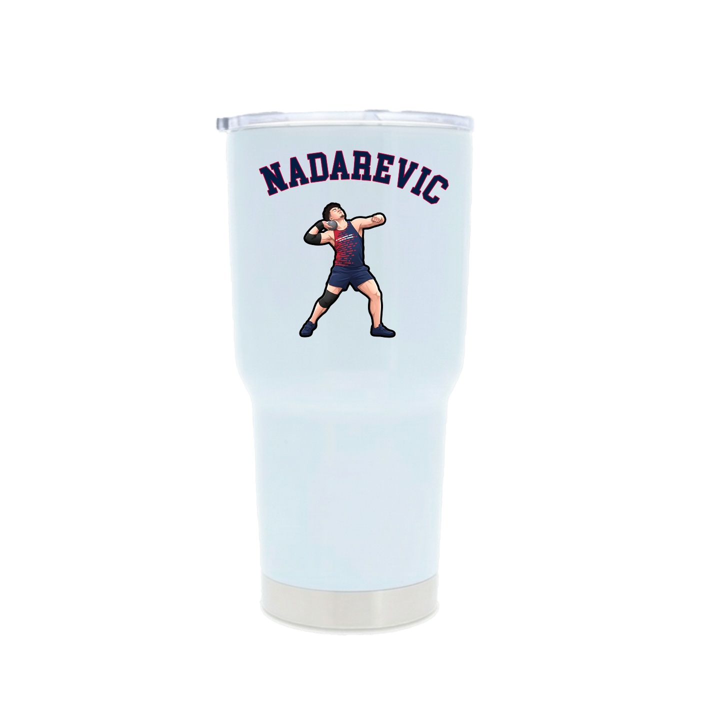 30oz Stainless Steel Tumbler — Shirsey Arch in White