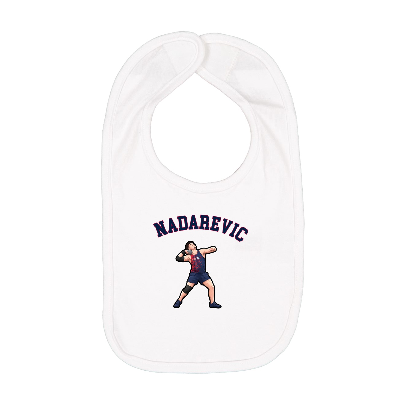 Infant Bib — Shirsey Arch in White