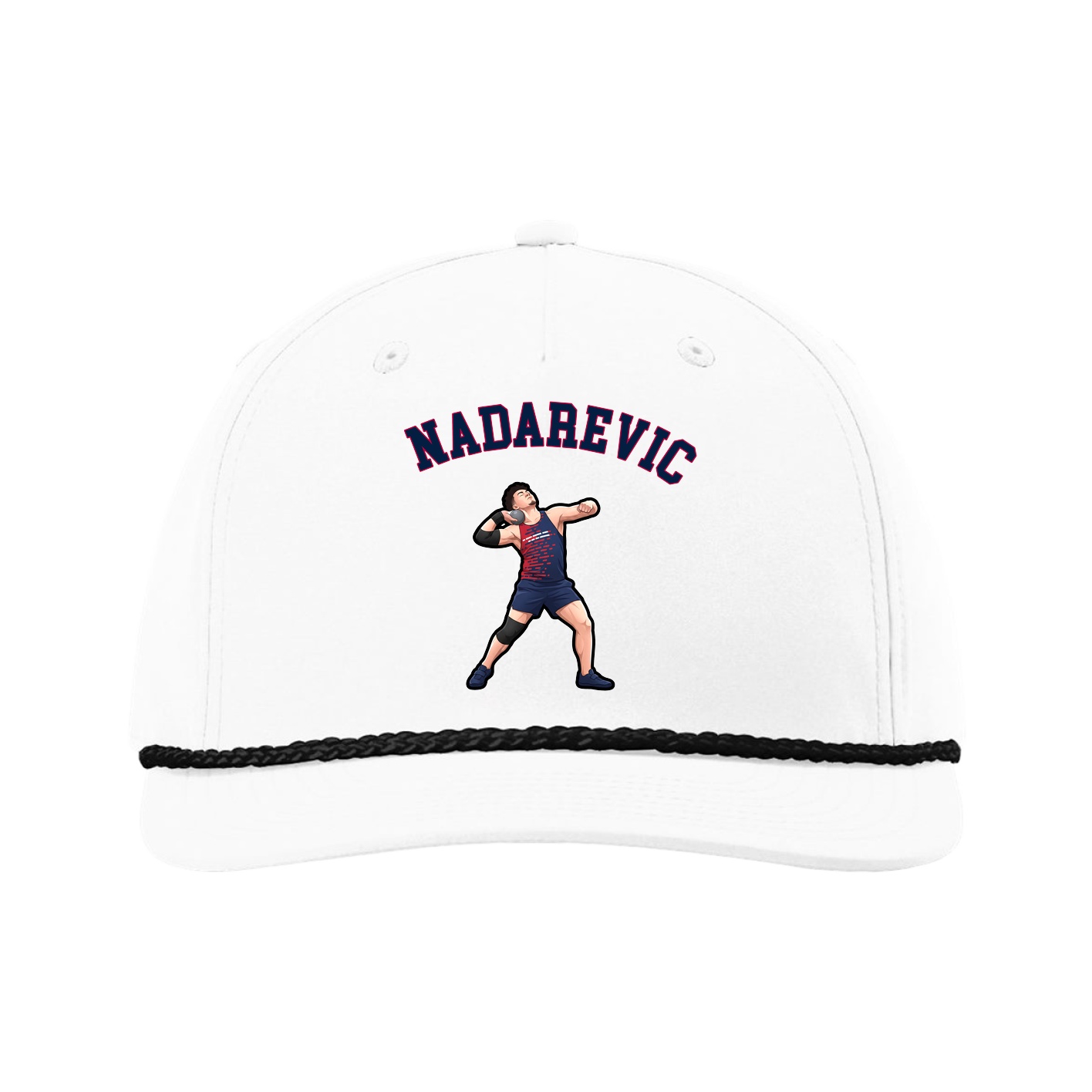 Five-Panel Classic Rope Cap — Shirsey Arch in White